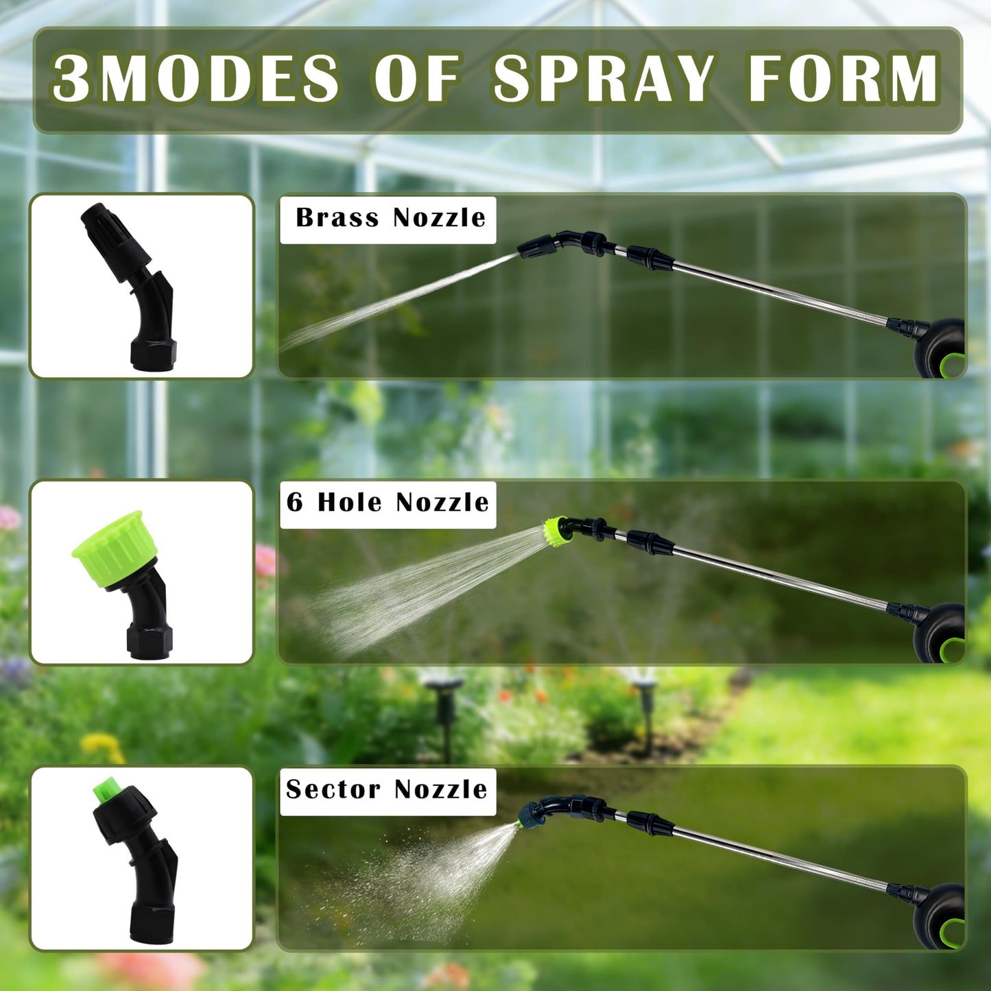 1.35 Gallon Battery Powered Sprayer, Covers 3,000 Sq Ft per Tank – Electric Sprayer with 3 Interchangeable Nozzles, Adjustable Shoulder Strap for Lawn, Garden, Weed Control – Gray
