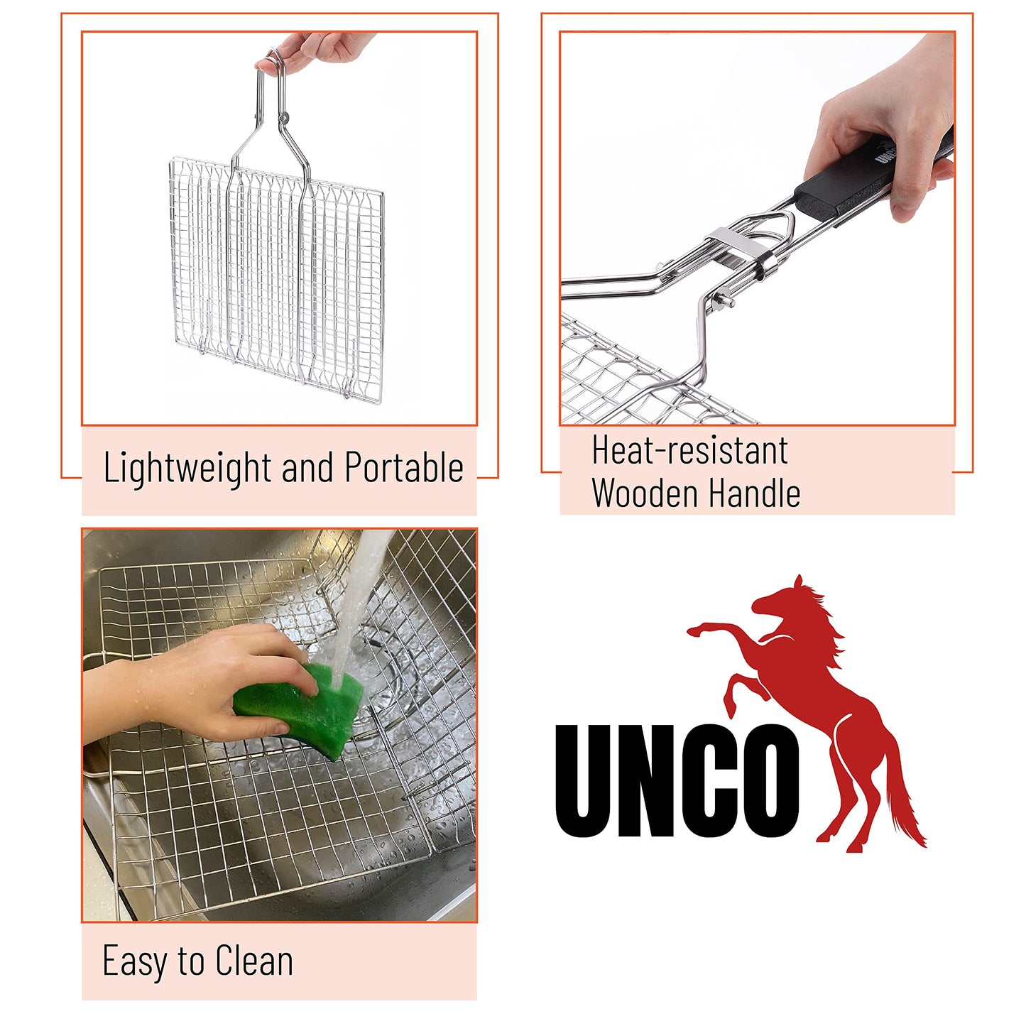 UNCO Stainless Steel Fish & Vegetable Grill Basket