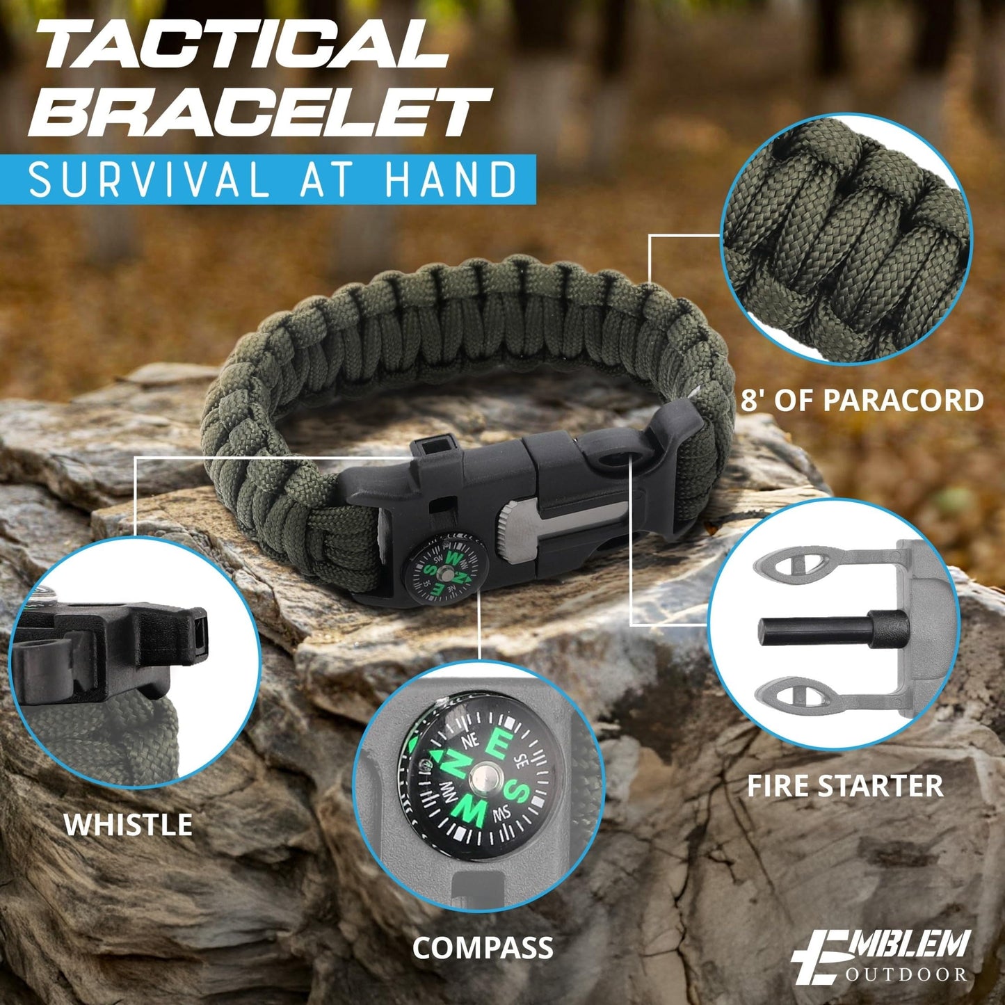Emblem OD 242 Piece First Aid Survival Kit with Tourniquet Kit | MOLLE IFAK Med Kit | Emergency Medical Trauma Kit | Survival Gear | Tactical First Aid Kit for Car Home and Field | Brown