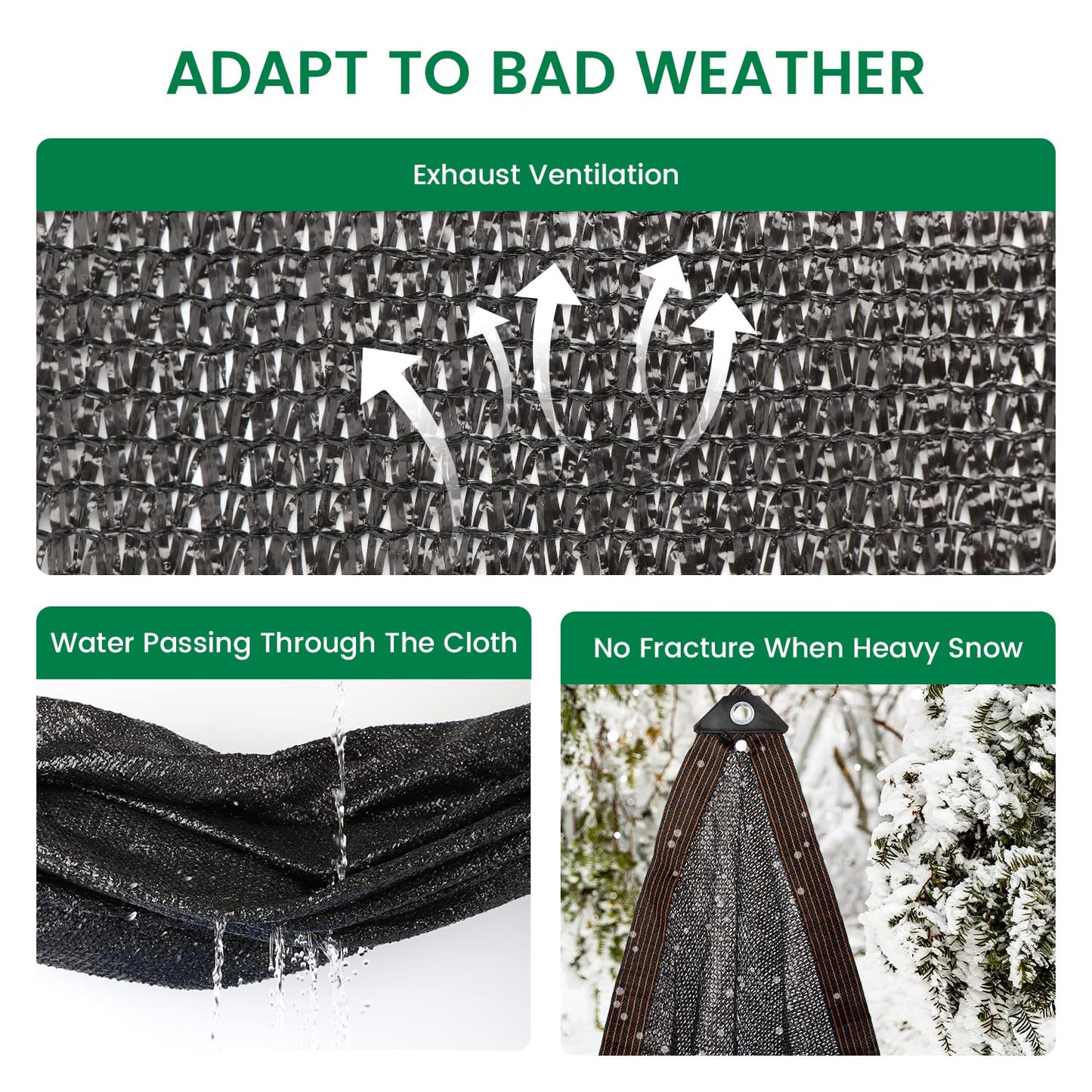 70% 10 X 20 FT Black Shade Cloth, Outdoor Sunblock Shade Cloth with Grommets, Durable Sun Shade Netting Shading Antifreezing for Patio, Garden, Plants Cover, Greenhouse, Barns, Dog Kennel