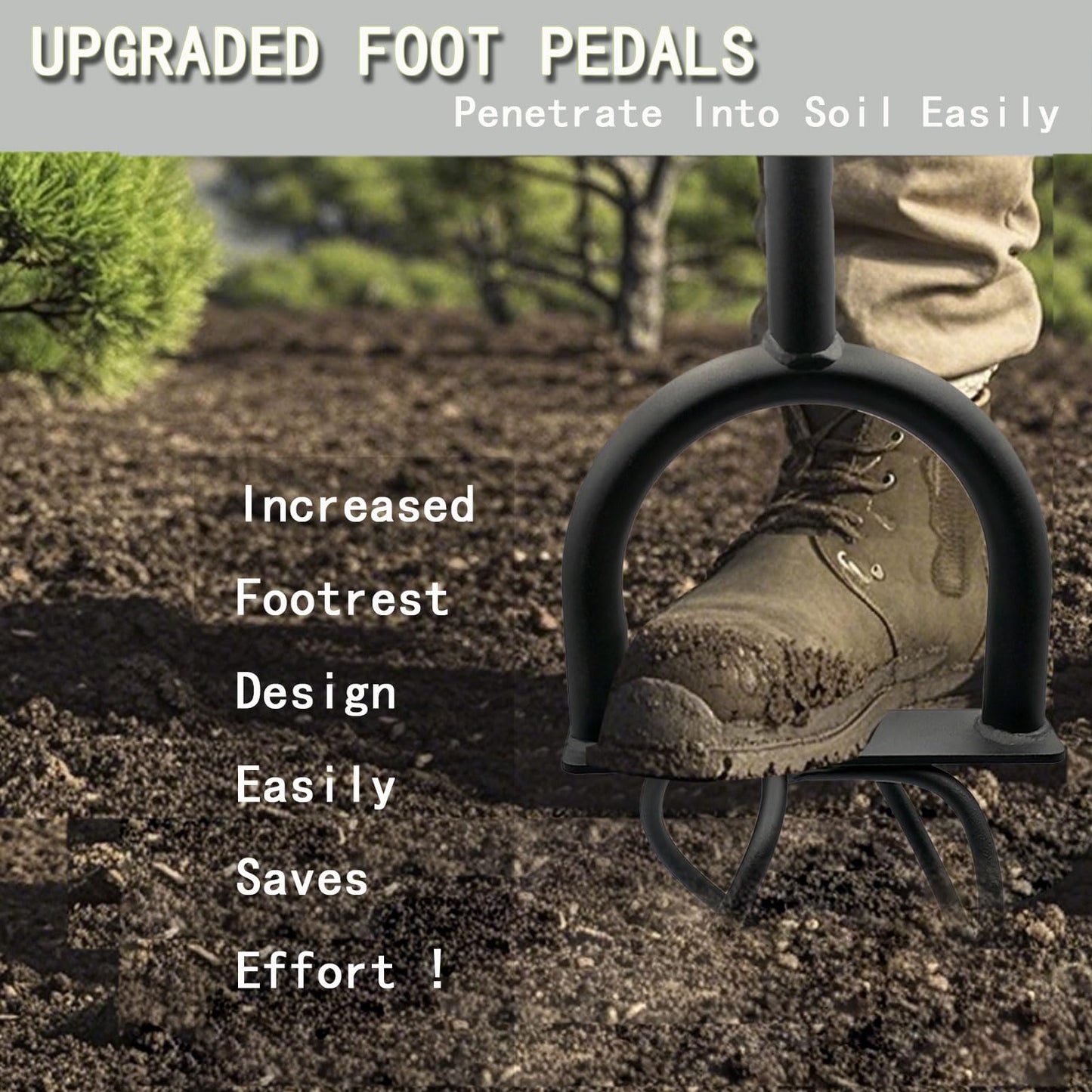 Hand Tiller Garden Claw, 4-Tine Twist Tiller Cultivator for Soil Loosening, Lawn Aeration, and Garden Bed Preparation - Durable, Adjustable, and Easy to Use Garden Tool