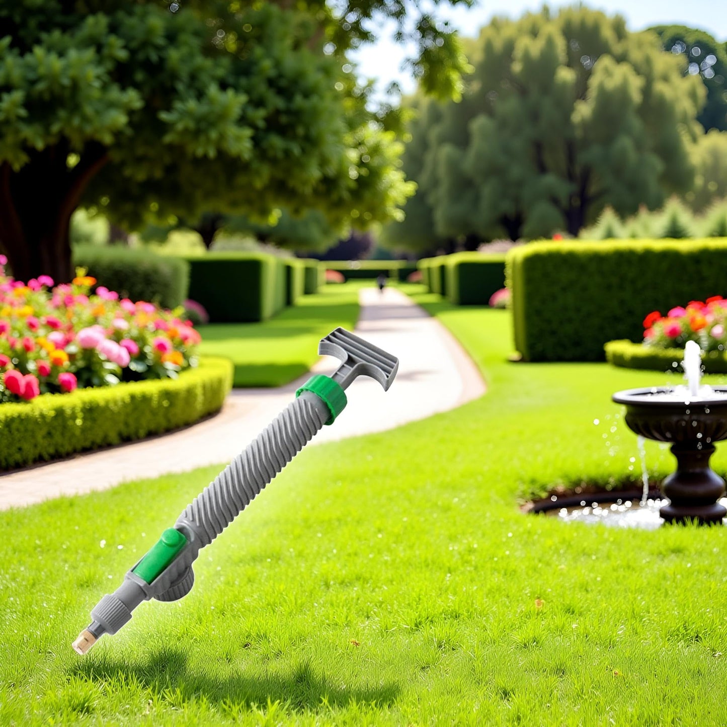 Pxiryanlow Handheld Green Plastic Garden Pump Sprayer - High Pressure Air Pump Manual Sprayer with Adjustable Nozzle - Lawn & Garden Sprayer