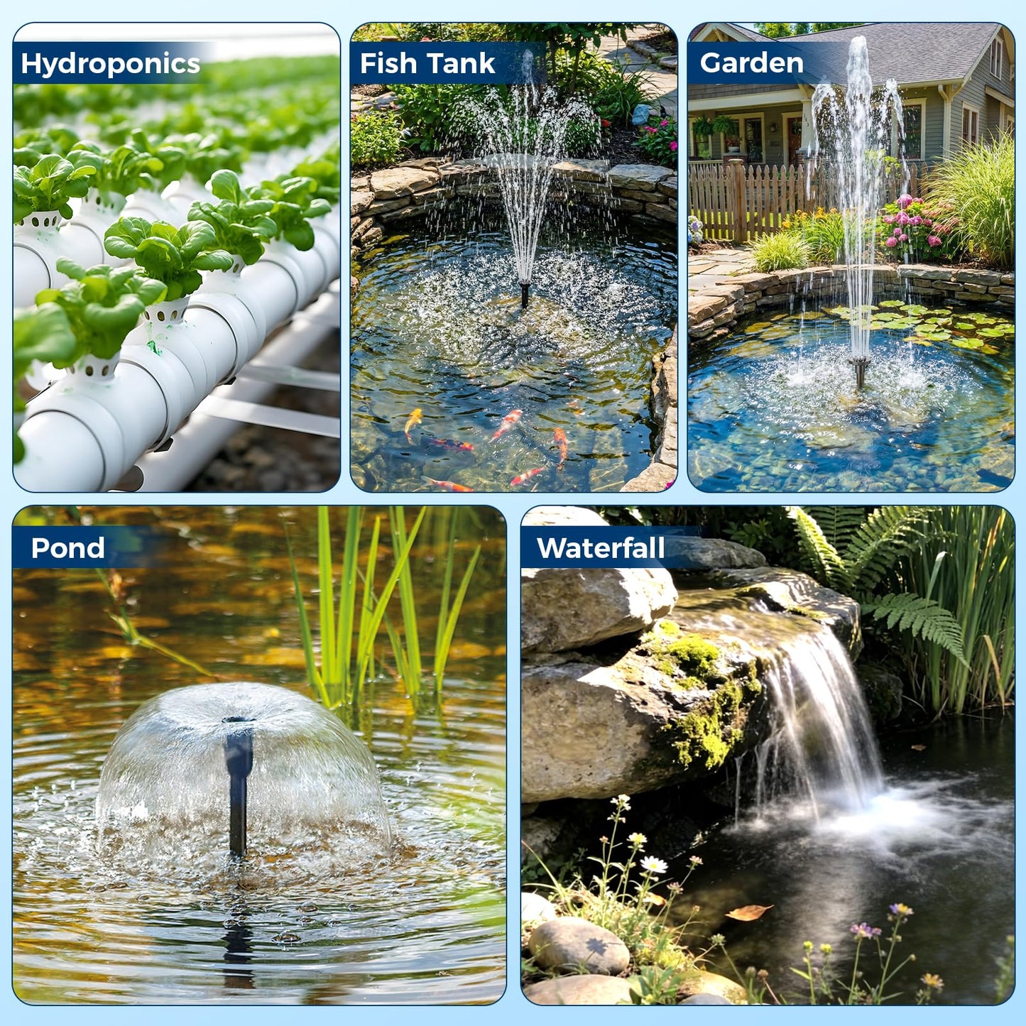 NFESOLAR 30W Solar Pond Filter Kit with Fountain Pump, 210 GPH Solar Pond Pump & Outdoor Filter Box, Submersible Water Pump with 16.4FT Cable & 6.6FT Tubing for Koi Pond, Fish Tank, Garden Fountain