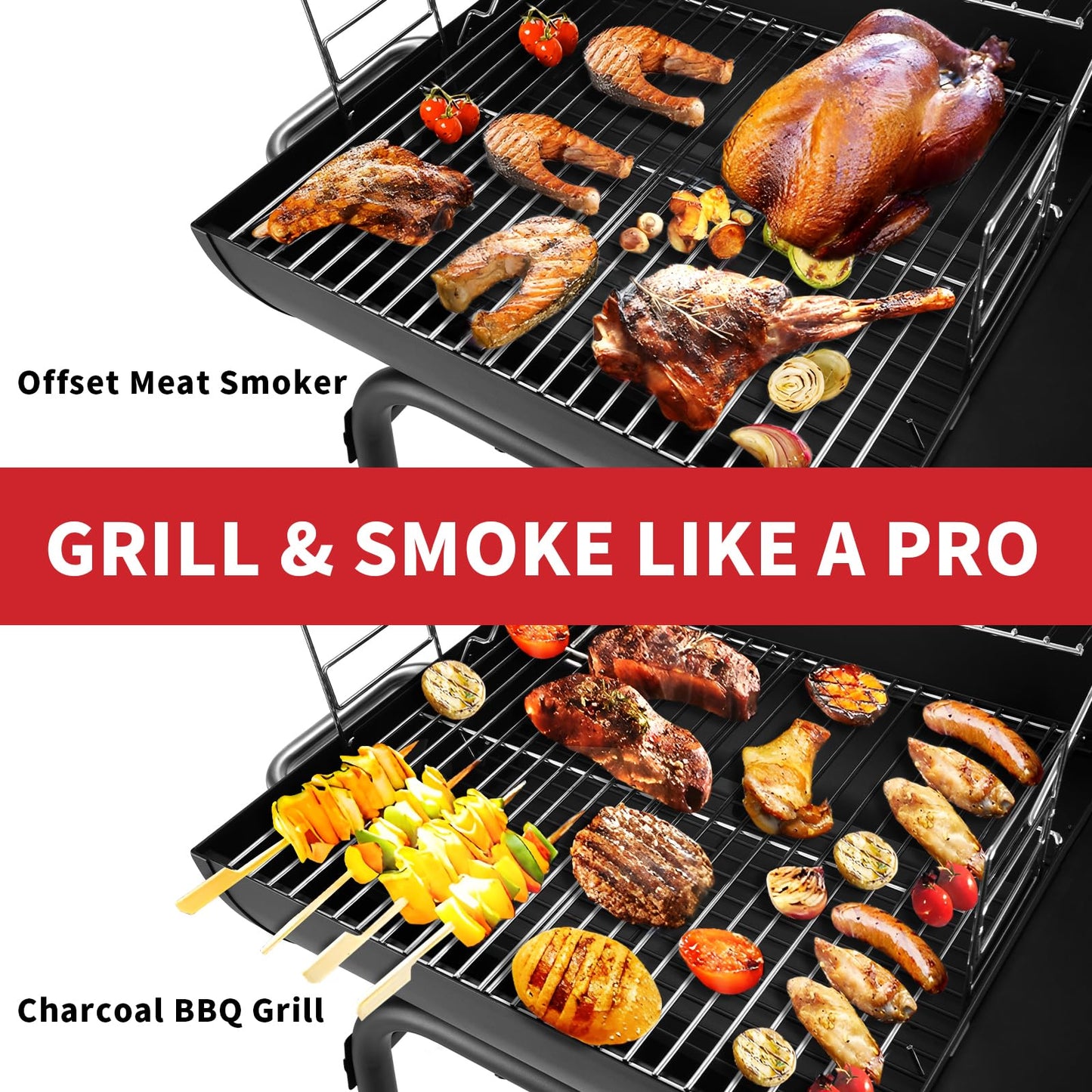 Kendane Barrel Charcoal Grill, Large Charcoal Grills with Side Shelf, Outdoor BBQ Grill,Perfect for Backyard Camping, Patio Parties, and Picnics