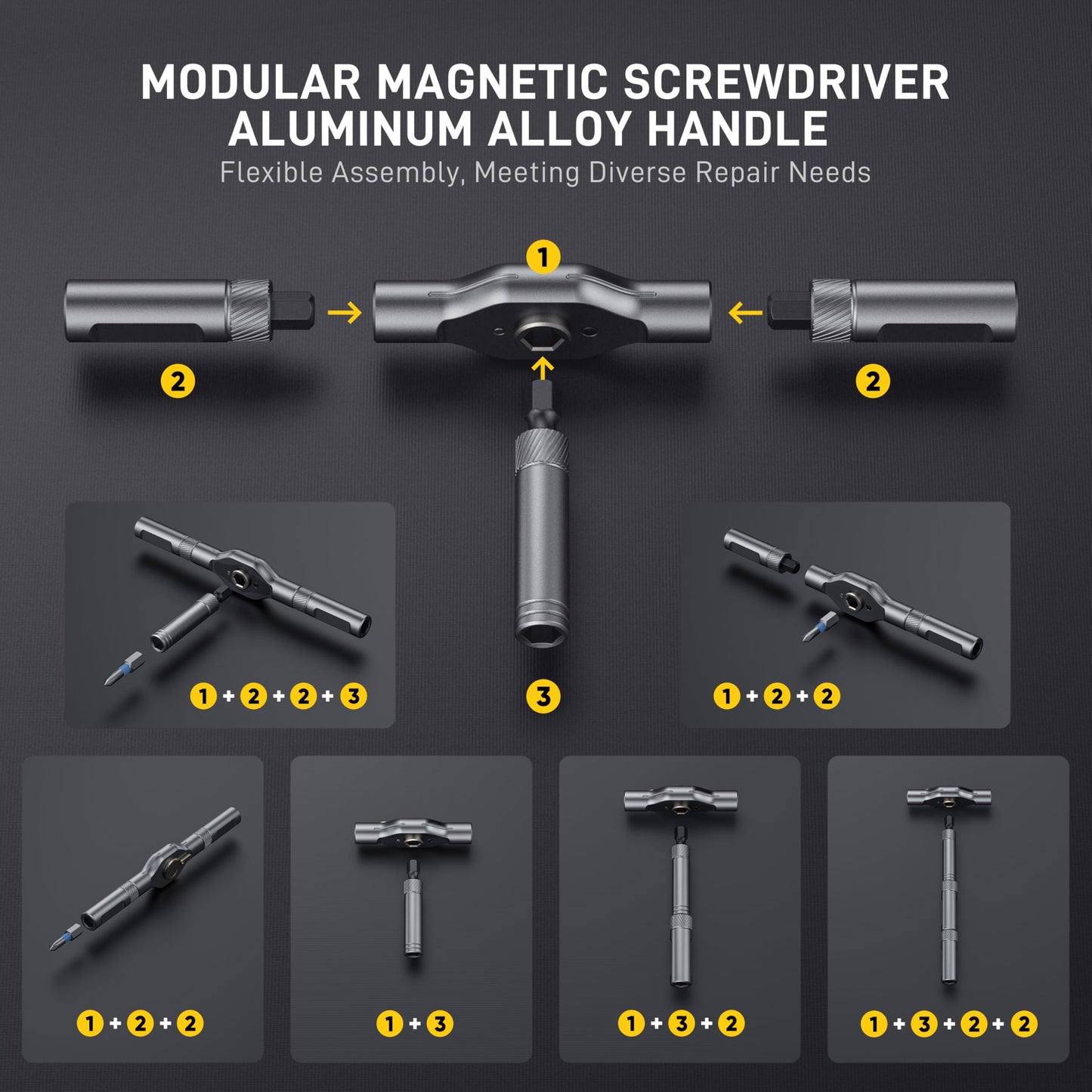 42 in 1 Magnetic Screwdriver, Screwdriver Set, Multi Bit Ratcheting Screwdriver Set with Storage Case Repair Tool Kit for Computer, Eyeglass, Bicycles, Watch, Ring Doorbell, Furniture and DIY