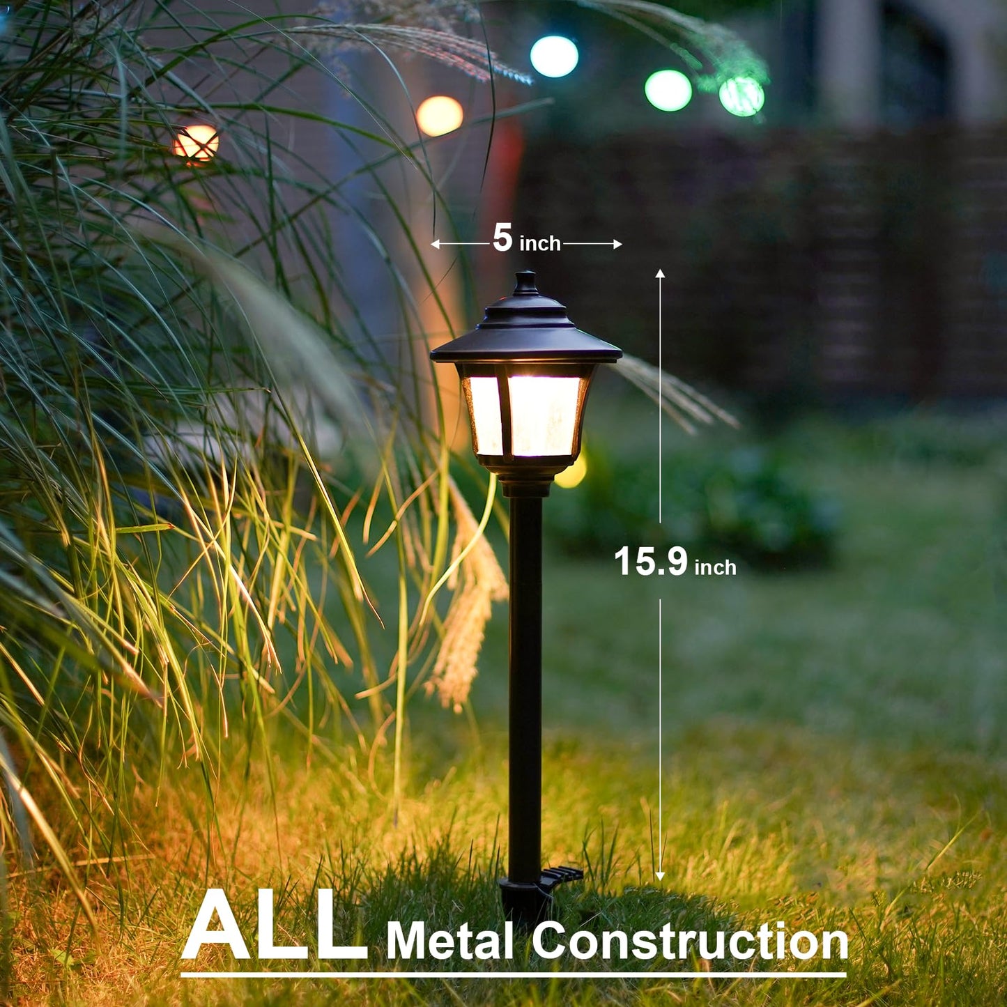 GOODSMANN Low Voltage Landscape Lighting Oil Rubbed Bronze 8PK Path Lights Low Voltage 3W LED 120 Lumen 3000K Warm White with Cable Connectors