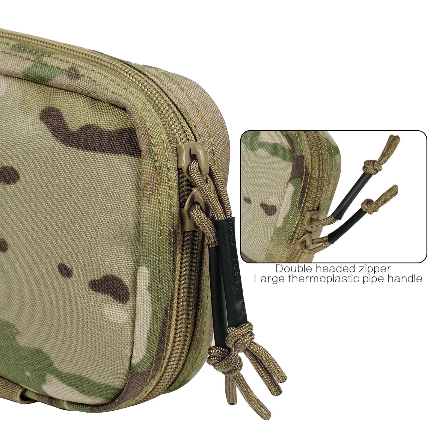Lonloke Ifak Pouch-Rapid Deployment Tactical MOLLE Trauma Kit Pouches, Quick Release Tear-Off Medical First Aid Kit Organiser with Red Immediate Identify for Emergency Surviva Activities. (MC)