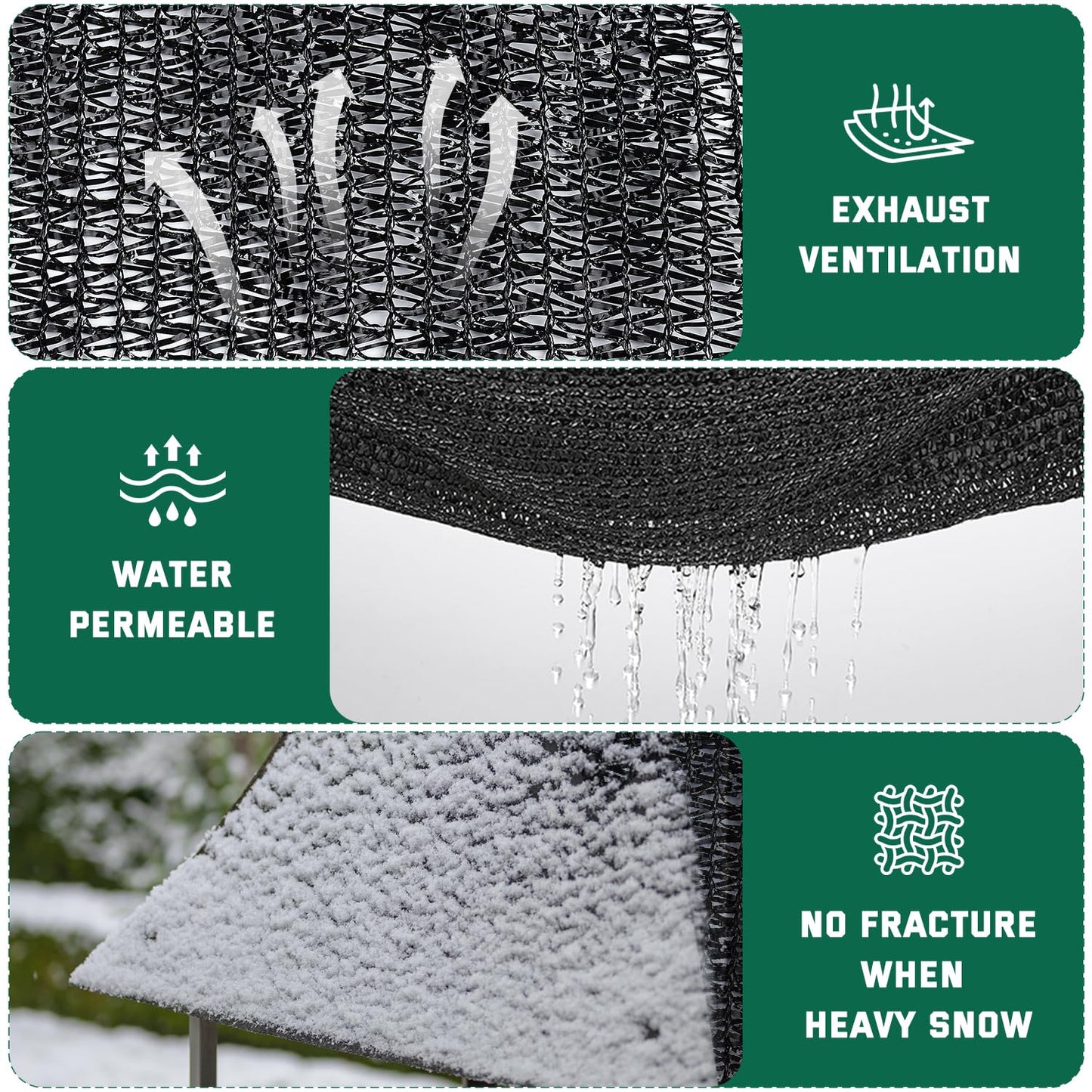 Kesfitt 40% Shade Cloth 20x30 ft, Breathable HDPE Mesh Sun Shade Tarp for Garden & Greenhouse, UV Resistant Outdoor Shade Fabric with Copper Grommets for Plants, Patio, Yard