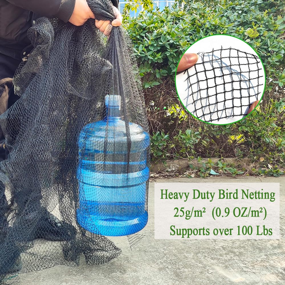 Vocray Bird Netting 15X20 FT, 1/2" Mesh, Strong Woven Garden Netting for Plants, Fruit Trees, Blueberry Bushes, Vegetables, Strawberry Protection, Against Bird, Deer, Squirres, Poultry, Small Animals