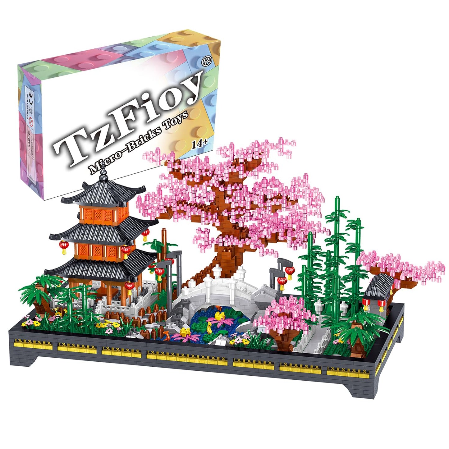 TzFioy Japanese Zen Garden Micro Brick Building Set (2805 Pieces) – Tranquil Garden Model Educational Toy Gift for Kids and Adults