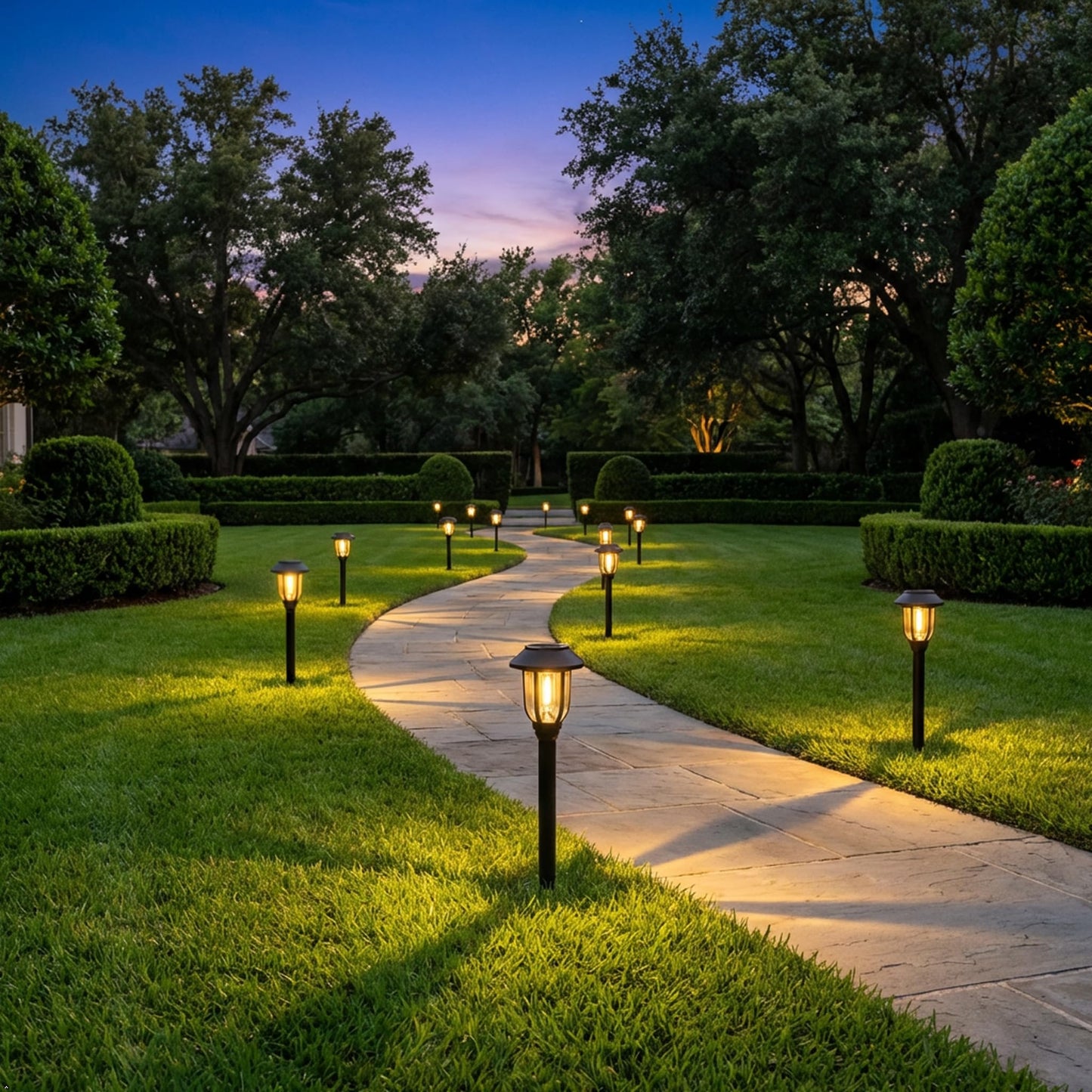 Solar Pathway Lights Outdoor 8 Pack, Warm White Solar Path Lights,Solar Lights Outdoor Waterproof Decorative Landscape Path Lights Auto On/Off, Solar Garden Lights for Yard Walkway Driveway Patio