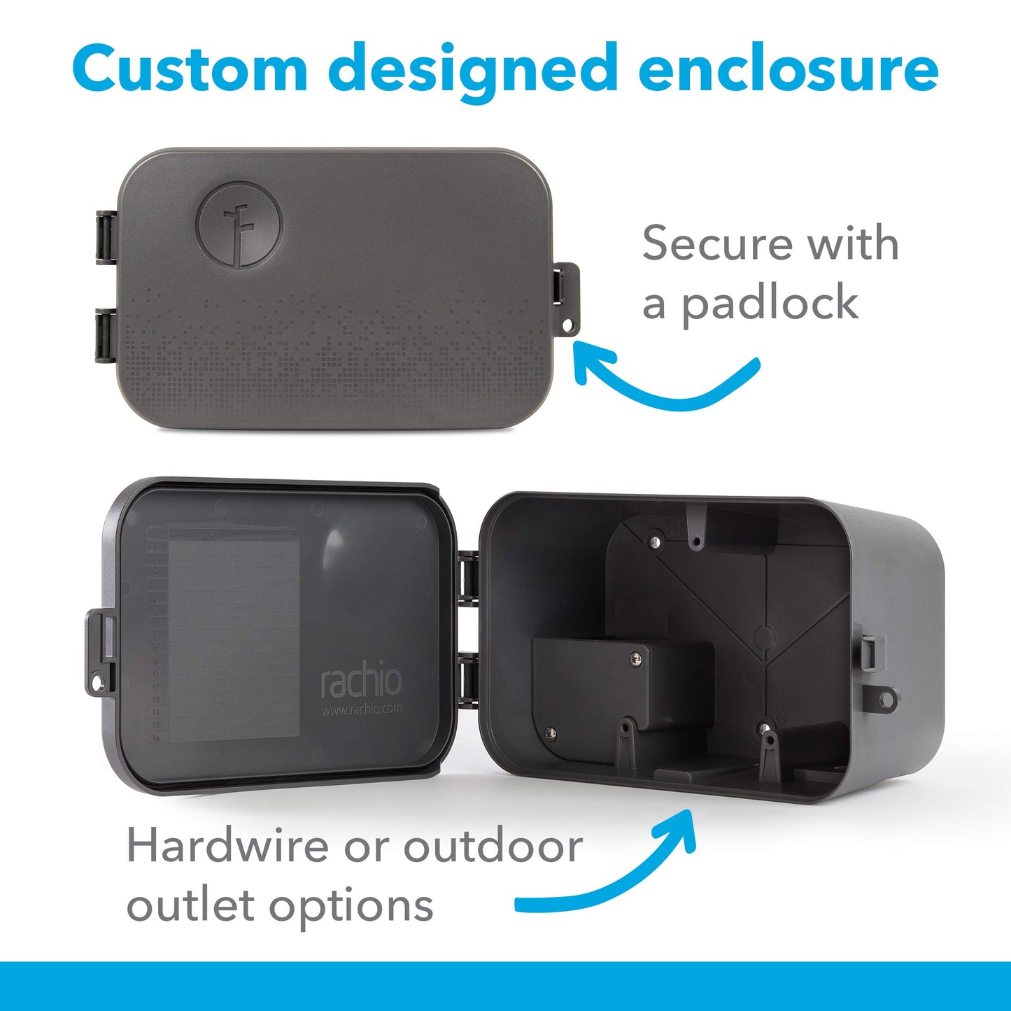 Rachio Smart Sprinkler Controller Weatherproof Outdoor Enclosure, Compatible with Rachio 3 Smart Controllers, also 2nd and 3rd Generation Compatible