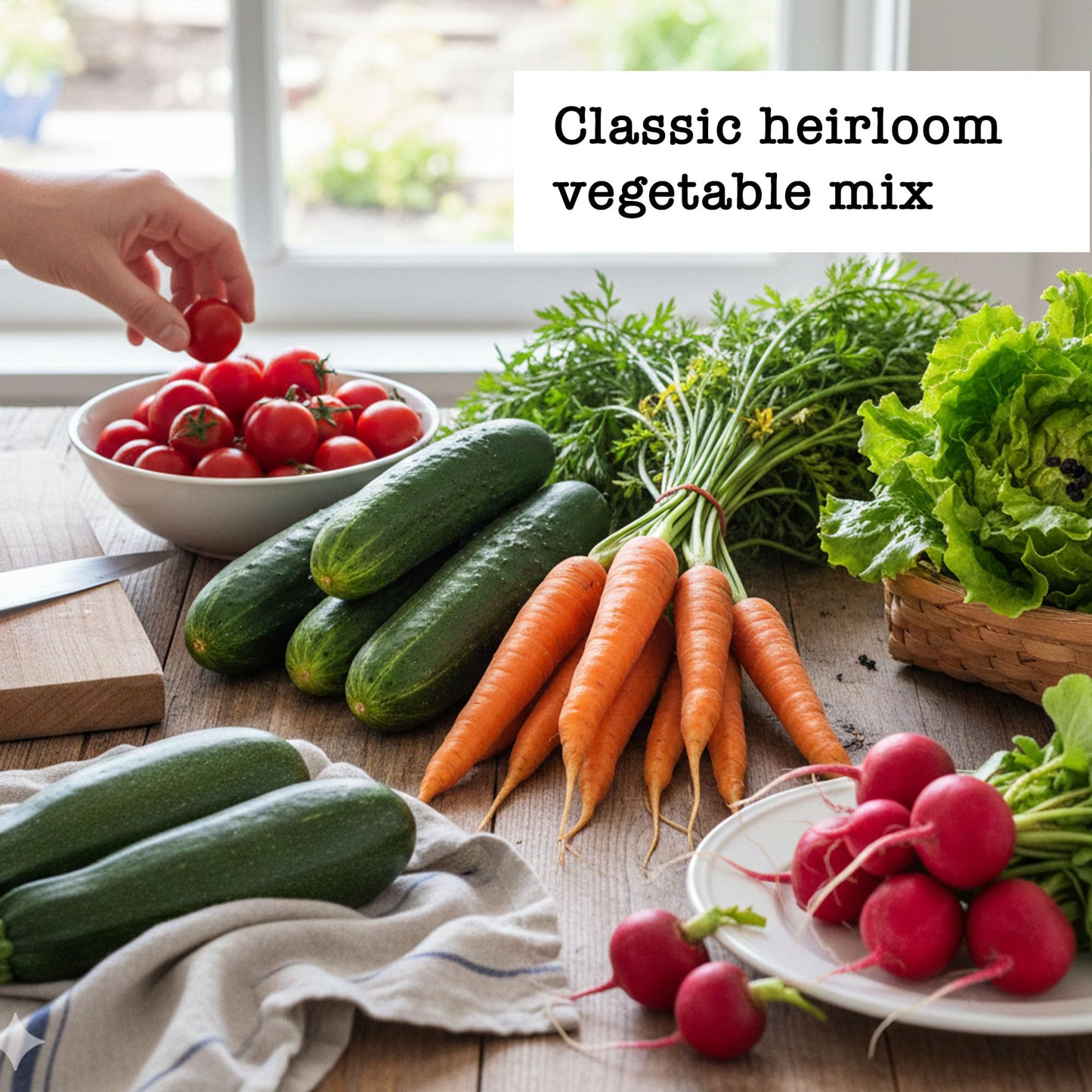 Ferry Morse Vegetable Seed Variety Pack - Heirloom Seeds Non GMO Organic - 6 Pack