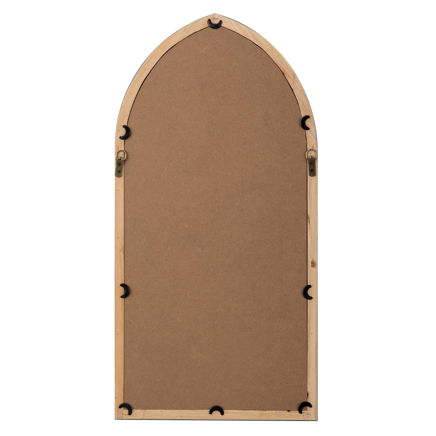 Sintosin Farmhouse Cathedral Window Pane Mirror Wall Decor 18 X 36 Inch, Hanging Distressed Wood Arched Window Mirror, Decorative Wall Mirrors for Living Room Bedroom Entryway