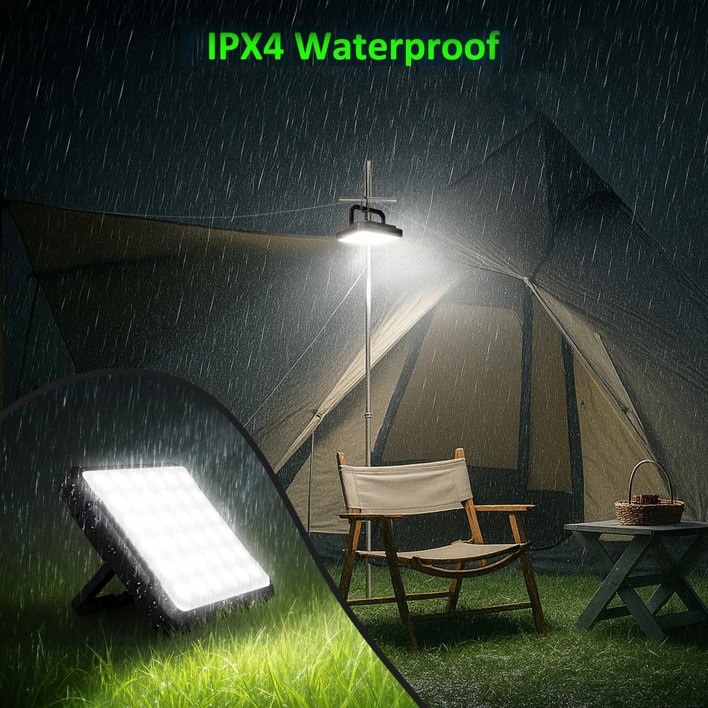 Portable LED Camping Lights, 20000mAh Rechargeable Dimmable Camping Lantern,1300LM Ultra Bright & 4 Lighting Modes, IPX4 Waterproof Emergency Lights for Home, Blackout, Outdoor, Survival Gear