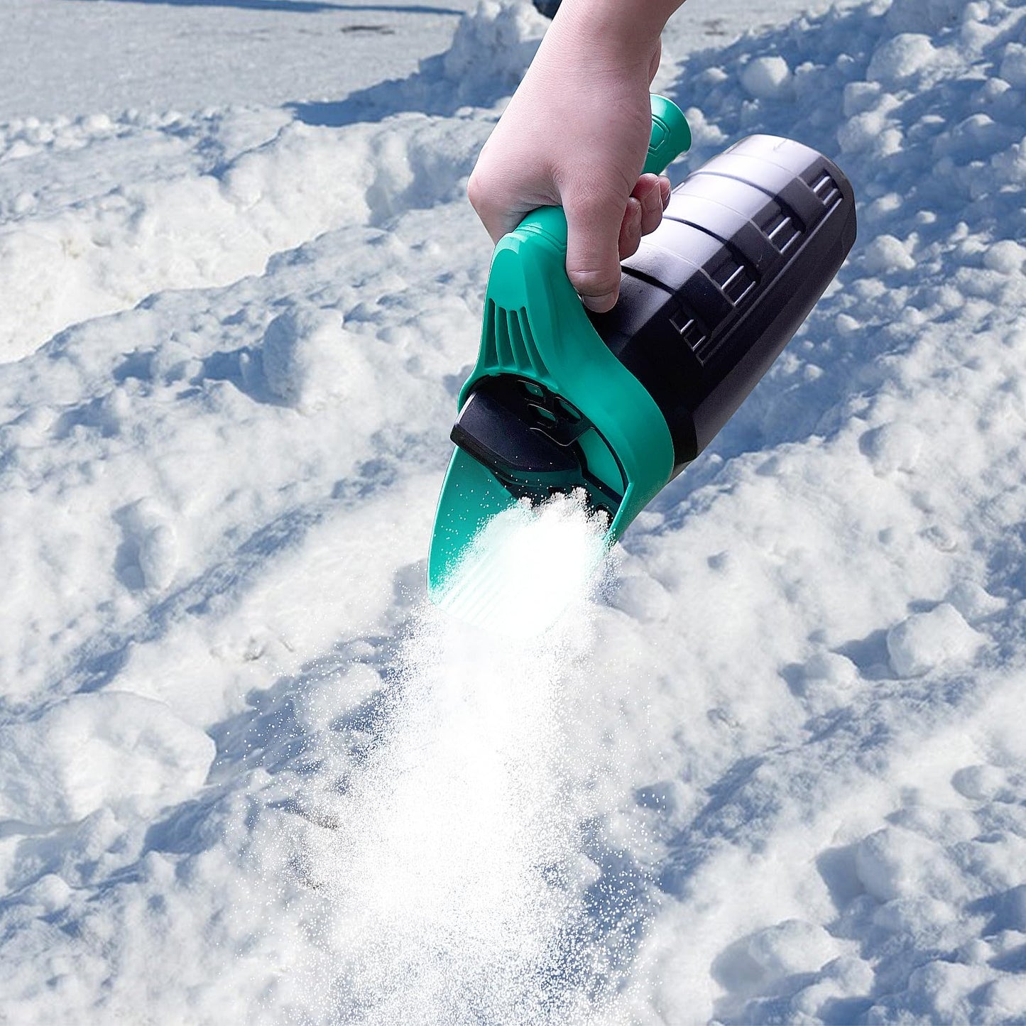 FLORA GUARD Hand Seed Spreader for Lawn, Adjustable Handheld Grass Seed & Fertilizer Spreader, Multipurpose Shaker for Salt, Ice Melt & Garden Seeding, Lightweight (30 oz)