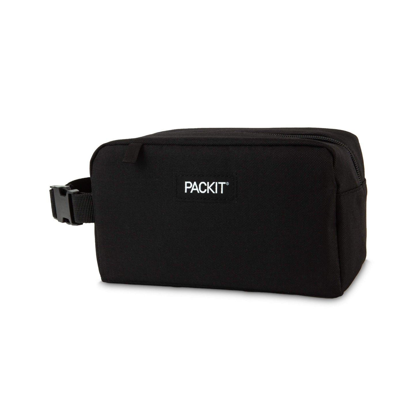 PackIt(R) Freezable Snack Box, Black, Built with EcoFreeze(R) Technology, Collapsible, Reusable, Zip Closure with Buckle Handle, Perfect All Ages and Fresh Snacks on the go