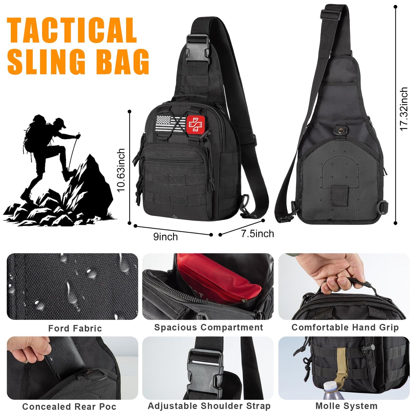 Survival Kit,360 Pcs Bug Out Bag with First Aid Kit.Camping Axe, Survival Shovel,Tools Ideal for Camping, Hiking