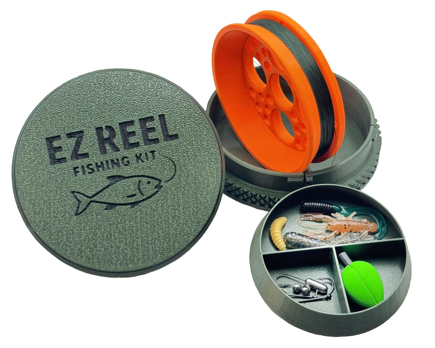 EZ Reel- Fishing Kit – Pocket Size Handline Fishing Reel | Ultimate Compact Rodless Reel Fishing Kit for Hiking, Outdoors, and Adventure.