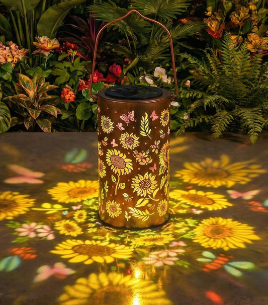 FancyPlus Colorful Solar Lanterns Outdoor Waterproof, Sunflower Birthday Gifts for Women Mom Grandma, Garden Hanging Solar Lantern Lights for Patio