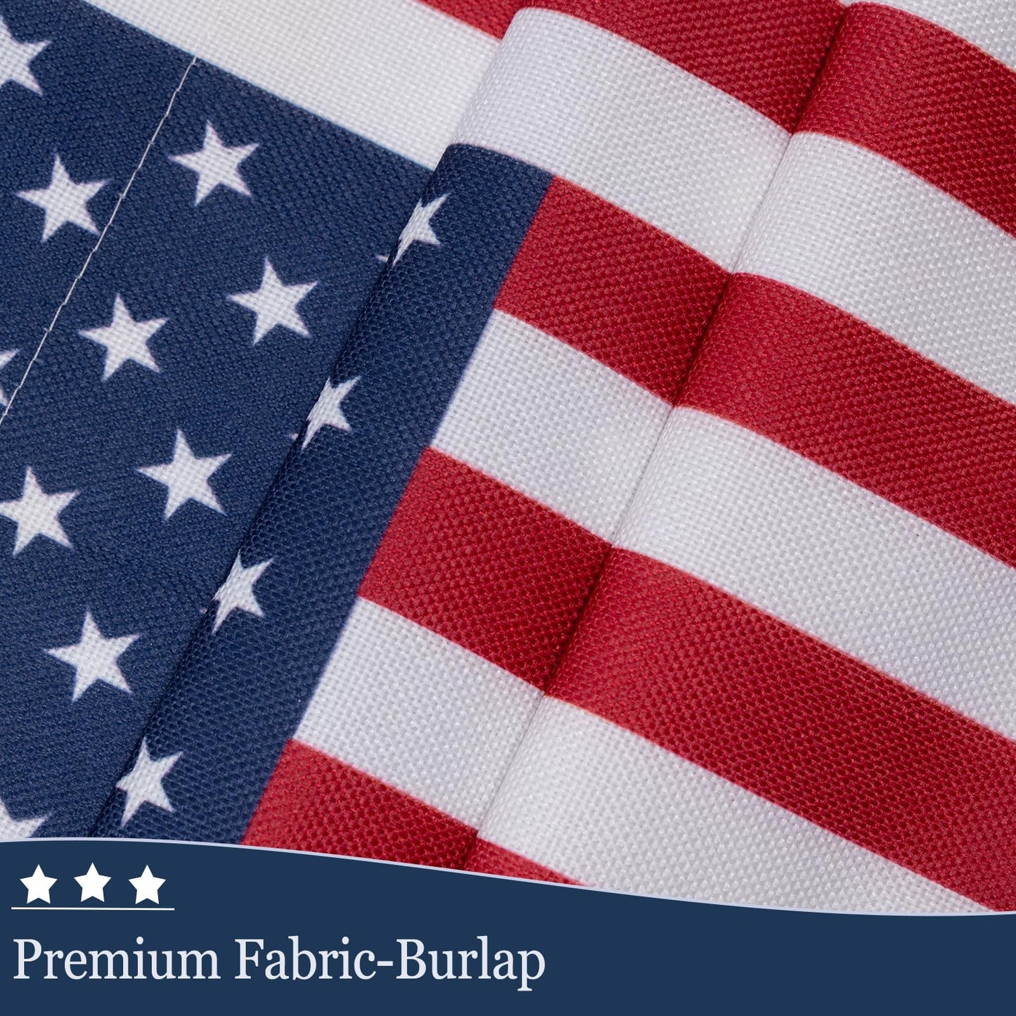 JRED Garden Flag Stand with American Garden Flags 12x18 Inch, Metal Yard Flag Holder Garden Flag Pole with Clips and Stopper, Small American Flags for 4th Of July Decorations