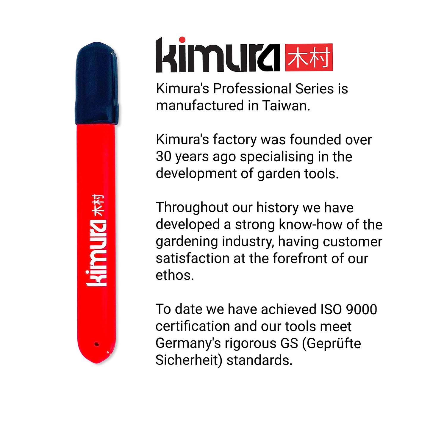 Kimura® 5” Pro Garden Tool Blade Sharpener - Premium Carbide Sharpener, Multipurpose Usage, Ideal for Pruners, Loppers, Garden Shears, Knives, Scissors & Hatchets, Ergonomic Non-Slip Vinyl Grip