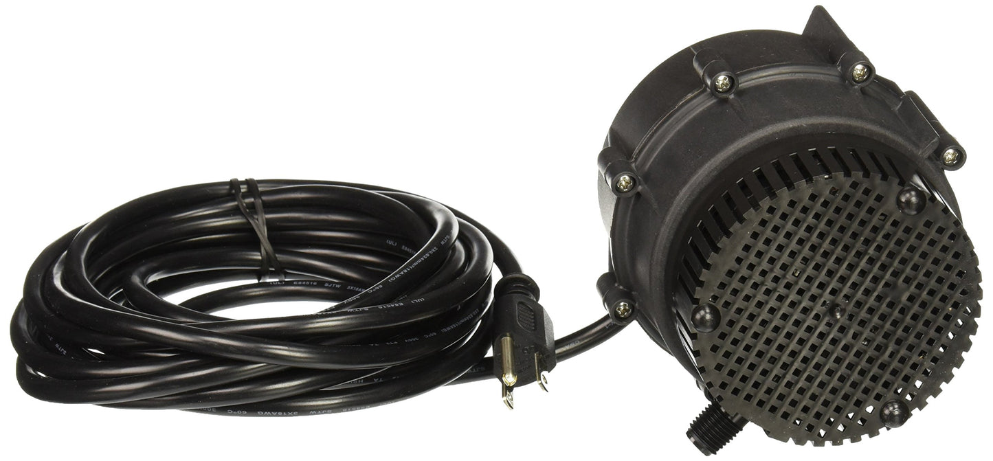 Little Giant NK-2 "NO-KORODE" Series, 115 Volt, 1/40 HP, 325 GPH Mild Acid, Alkalis and Hard Water Manual Submersible Pump with 18-Ft. Cord, Black, 527176