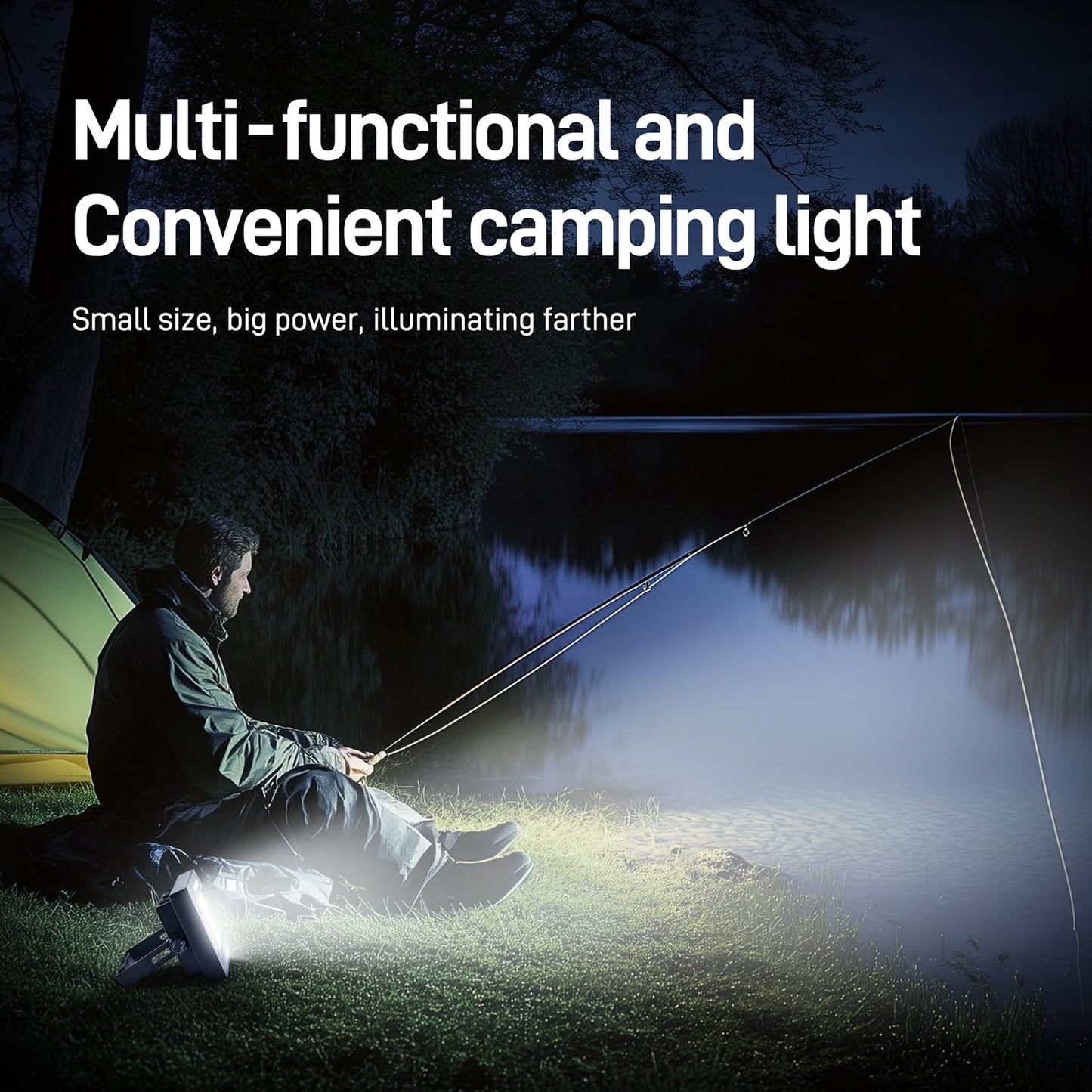 LED Solar Portable Camping Lights with Stand dimmable, 2000LM, Solar Rechargeable Work Lights with Magnetic，IP67 Waterproof, 5 Light Modes Portable Flood Light, Camping Lantern for Indoor Outdoor