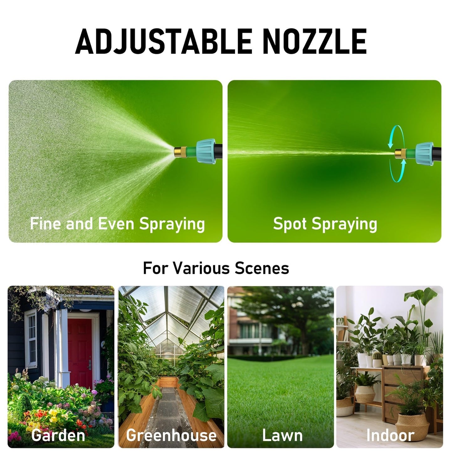 VASG 2 Gallon Battery Powered Garden Sprayer, Powerful Electric Pump Sprayer, Weed Sprayer with USB Rechargeable Handle, 5 Mist Nozzles, Retractable Wand, Adjustable Strap for Lawn, Garden, Yard