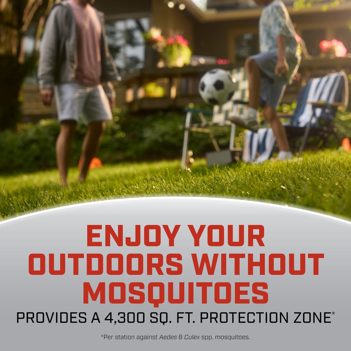 Ortho Home Defense Mosquito Kill and Prevent - Controls Mosquitoes and Larvae, Silent, Easy-to-Use, Mosquito Killer Protects up to 4,300 sq. ft., 1 Station & 2 Bands for 2 Months Protection