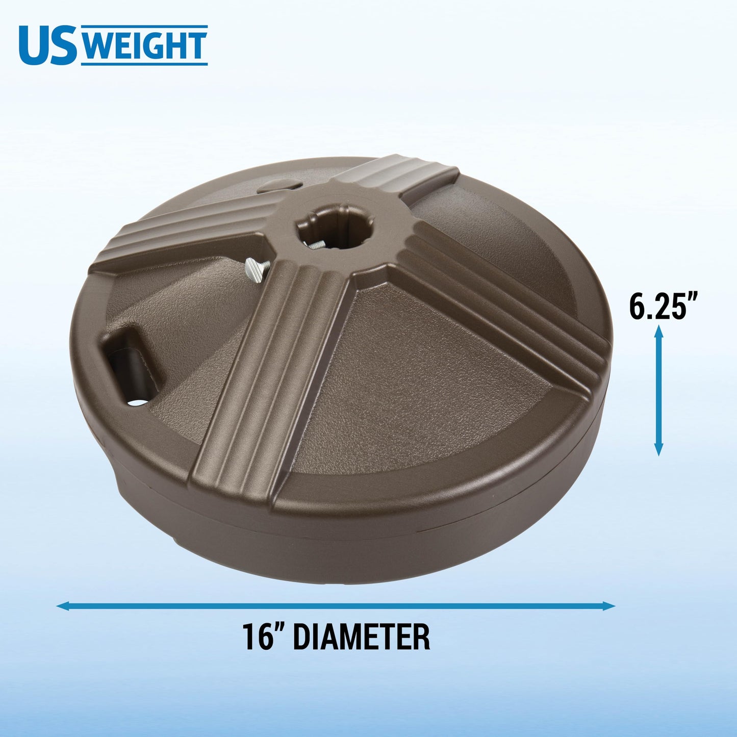 US Weight Durable Fillable Umbrella Base Designed to be Used with a Patio Table 3.5 pounds , Bronze