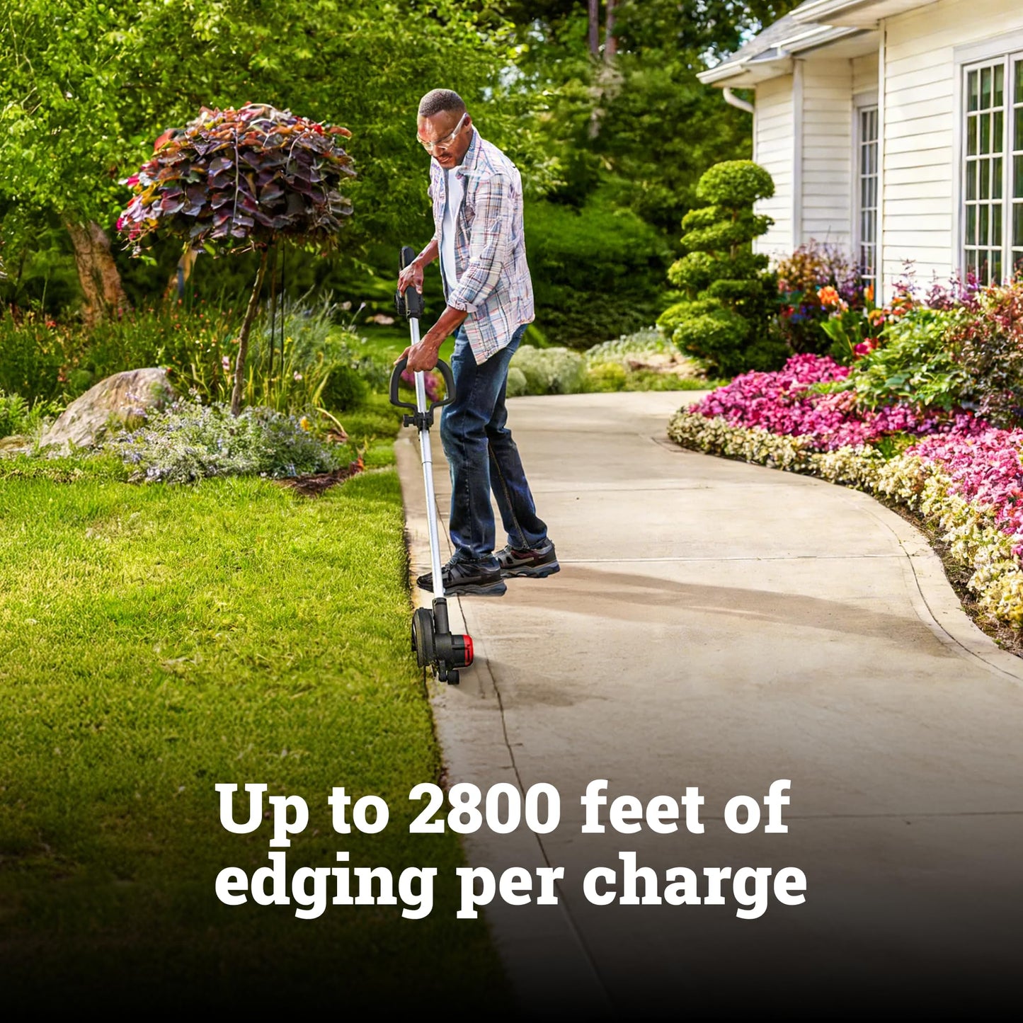 WORX Nitro Cordless Lawn Edger, 7'' Grass Edger with 3 Depth Settings, 20V Trencher with Dual Wheels & Brushless Motor, 4.0 Ah Battery & Charger Included, WG898