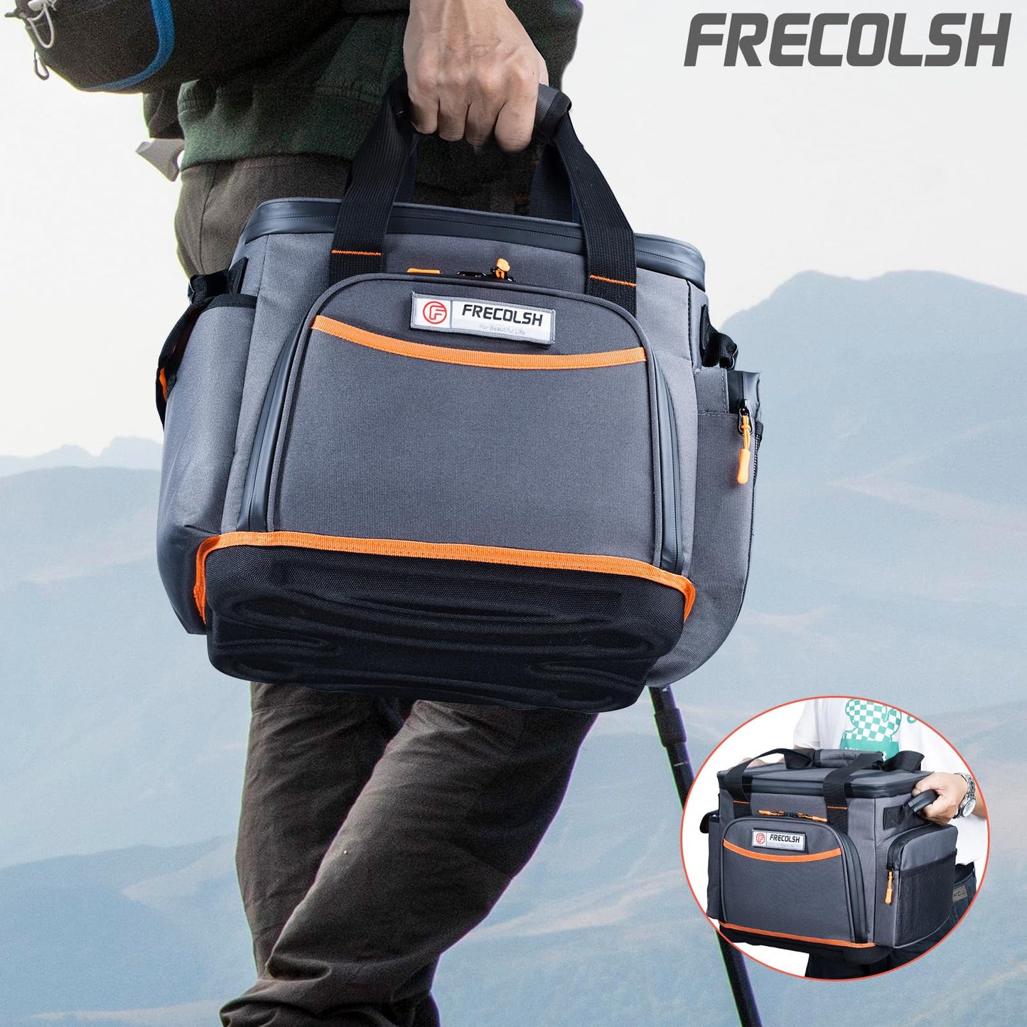 FRECOLSH Travel Carrying Case Compatible with Jackery Explorer 1000, Portable Power Station Storage Case with Water- proof Bottom and Pocket for Jackery Accessories Solar Generator Storage Bag Only