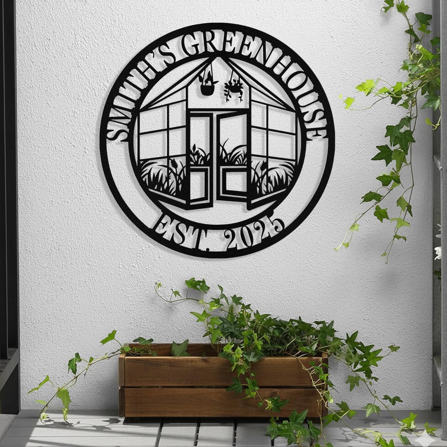 Custom Greenhouse Garden Signs, Personalized Metal Garden Signs for Outside, Customized Metal Sign Wall Decor Art for Potting Shed, Flowers Vegetable Garden Greenhouse