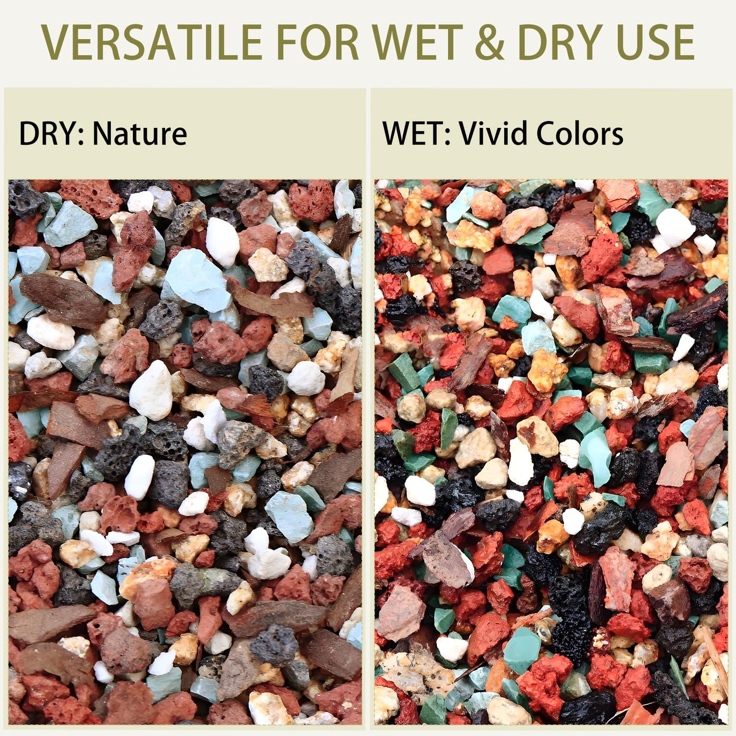 Seuqhck 12lb Mix Lava Rocks Pebbles for Plant, Pumice Potting Soil Mix Decorative Top Dressing Landscaping Gritty Rock for Succulent, Bonsai, Cactus, Vase Filler