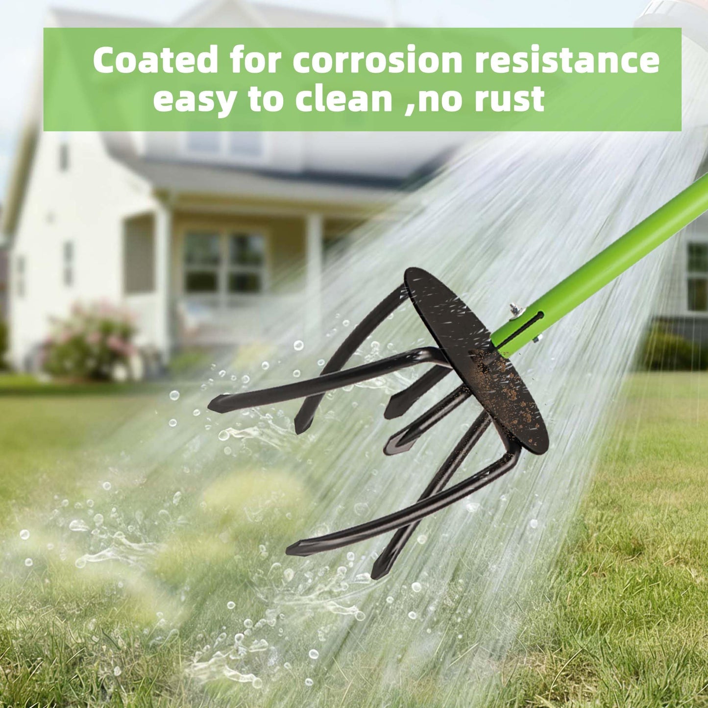 KLDOLLAR Hand Tiller Cultivator, Manual Twist Tiller with Sharp Arrow Tines, Extra-Wide Foot Plate Tills Effortlessly, Manual Tiller for Gardening, Soil Loosening, Flower Beds & Raised Beds