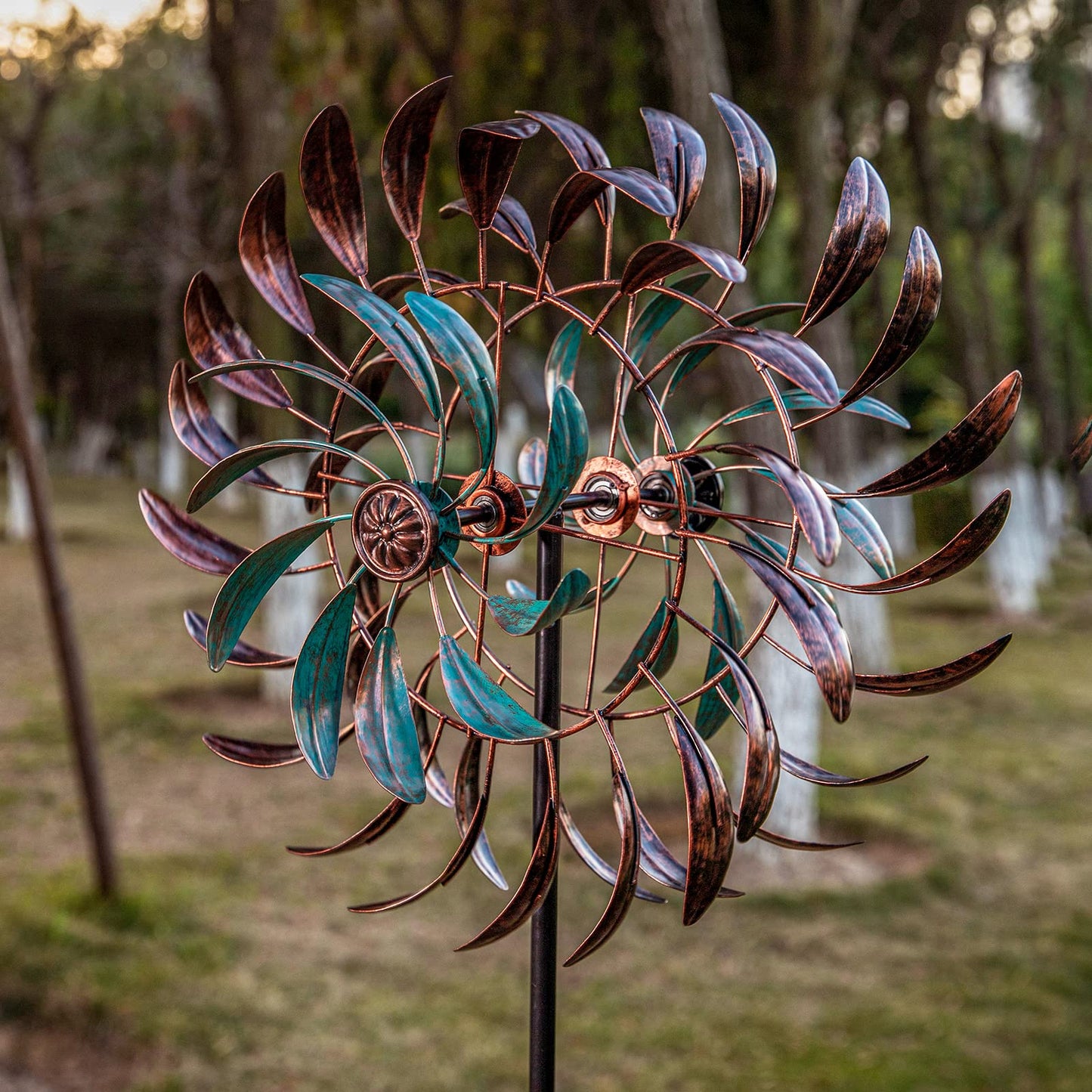 Stargarden Wind Spinners Outdoor Metal Large 360 Degrees Kinetic Wind Sculptures& Spinners Yard Art Outdoor Garden Decor