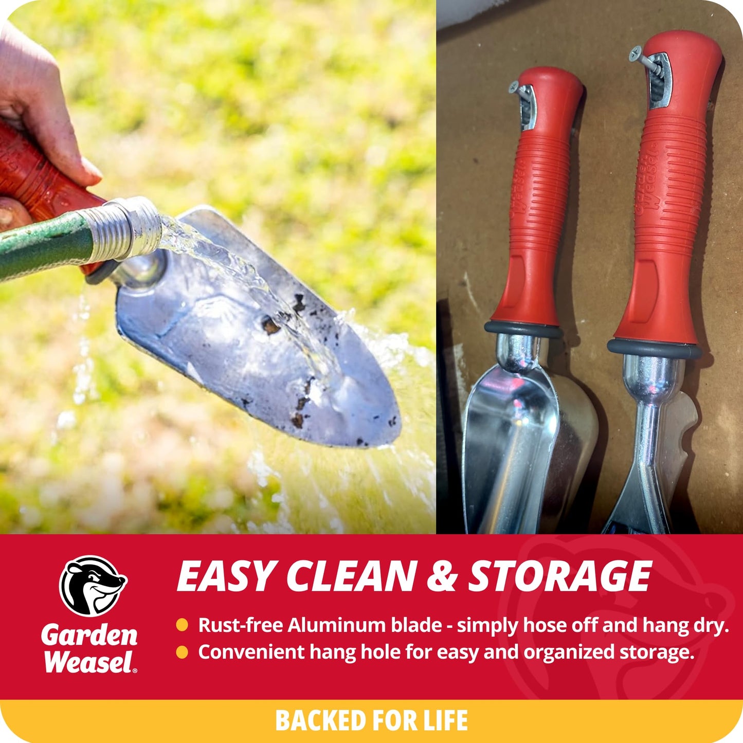 Garden Weasel Garden Trowel | Plant, Dig and Cultivate | Planting and Gardening Hand Digging Tool, Heavy Duty Trowel, Mini Gardening Shovel | 91365