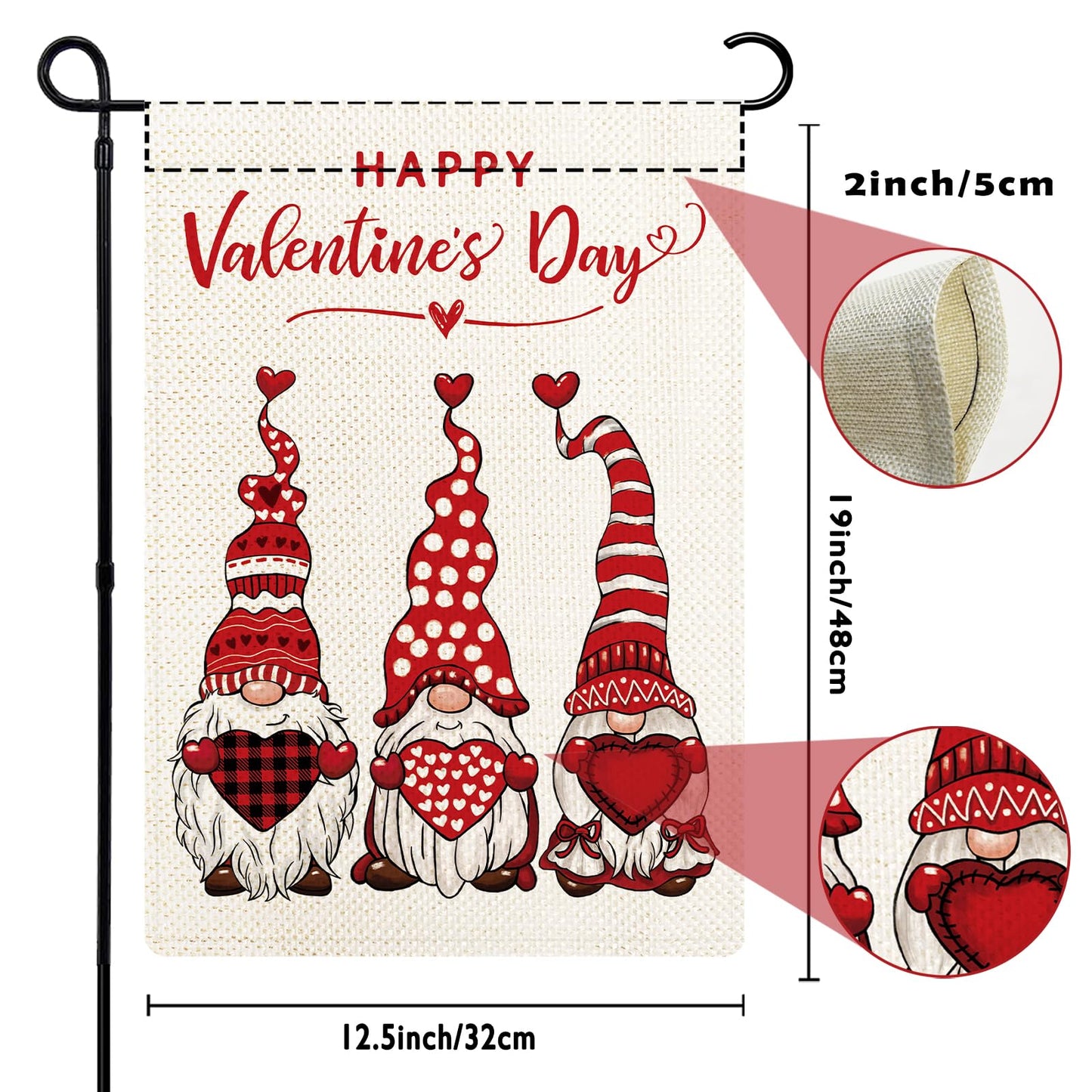 YOVOYOA Gnomes Seasonal Garden Flags Set of 12, All Seasons and Holidays, Burlap, 12x18 inch, Double Sided, Fade Resistant, Outdoor Decor