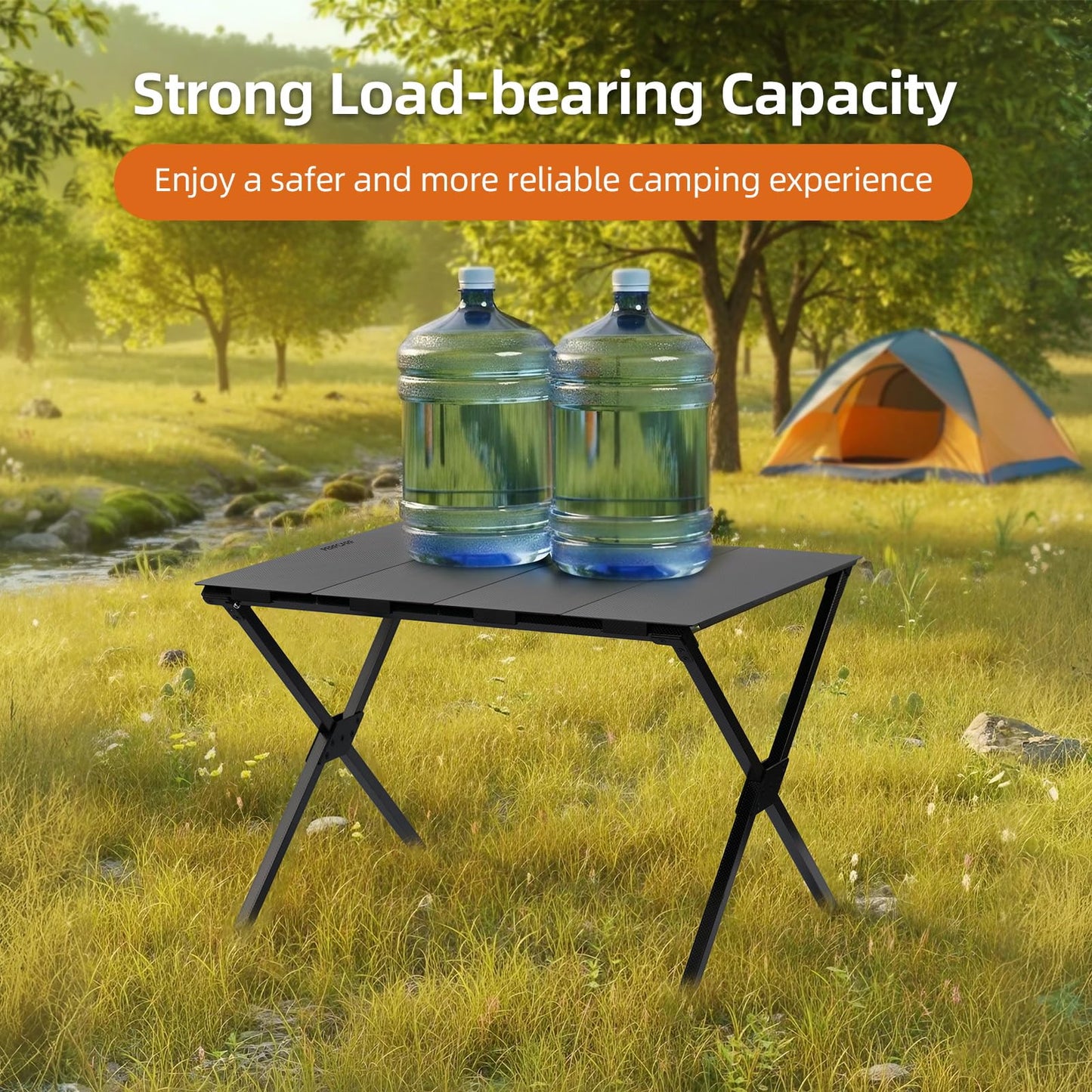 Perfcarf All Carbon Fiber Camping Table，Tactical Table， Outdoor Camping Folding Table, Convenient for Traveling,Picnic, Camping, BBQ, Party, Backyard, Beach (Matte Black Plain Weave)