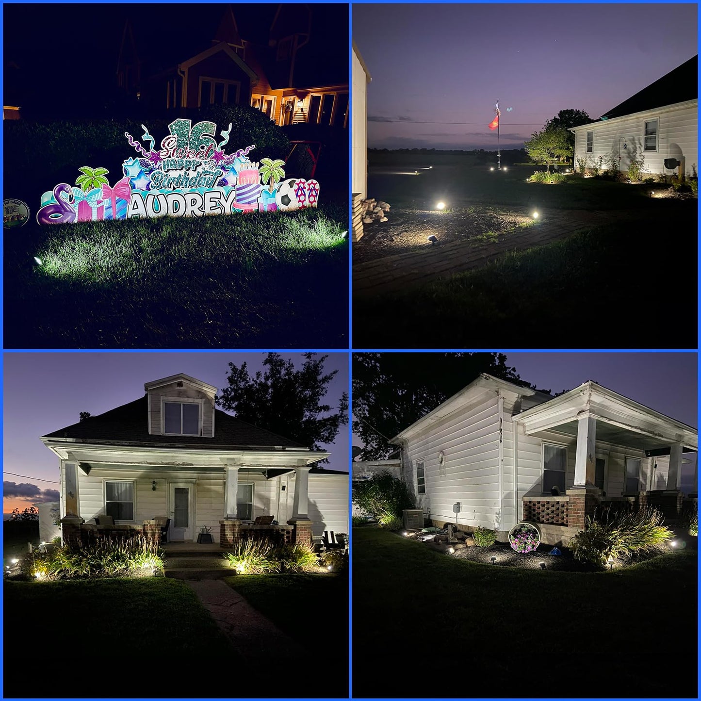 Sucolite 8-Pack Solar Spot Lights Outdoor Waterproof IP65, 3 Lighting Modes 2-in-1 Solar Landscape Spotlights for Yard, 59 LED Solar Powered Wall Lights for Garden Pathway Driveway Walkway, Cool White