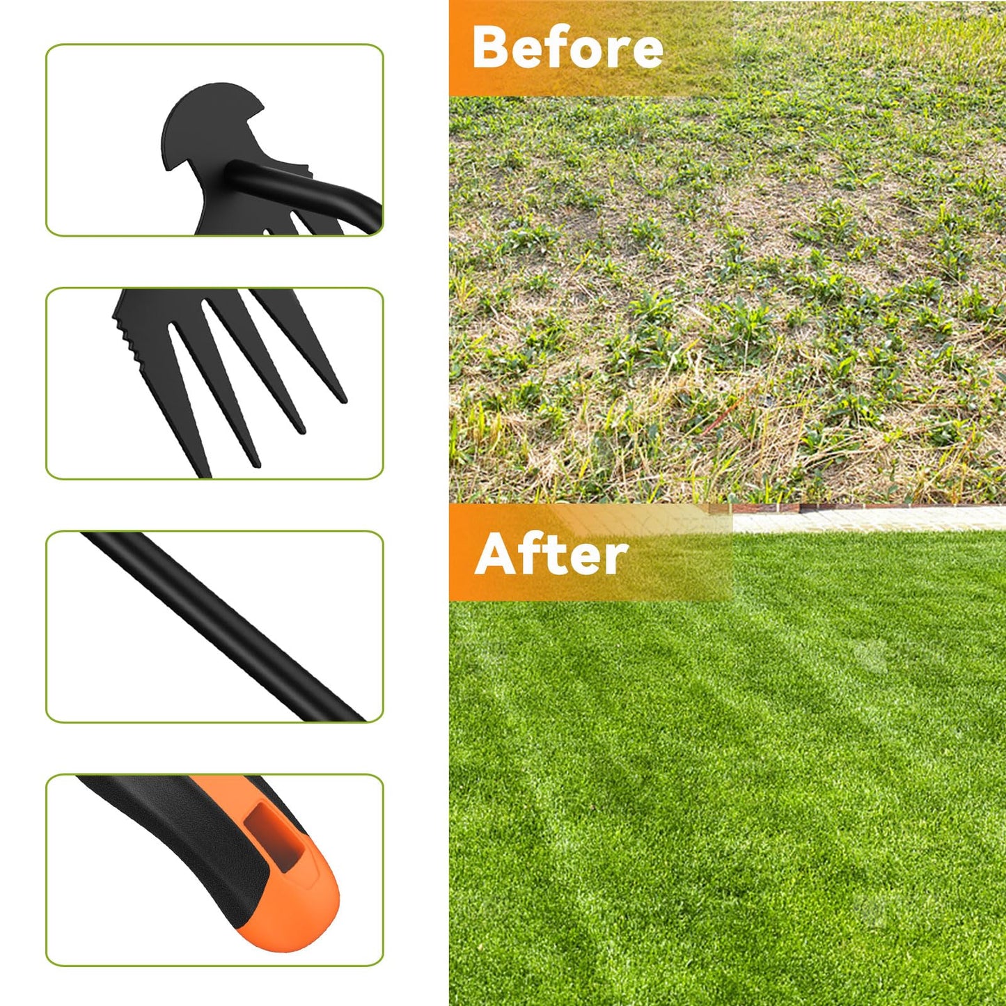 SEREVIGPUL Weed Puller Tool,Portable Garden Hand Tool for Weed Removal,2026 New Garden Weeder Tool Stainless Steel Hand Weeder Tool,Tools for Vegetable Gardening Backyard Farm Planting & Weeding