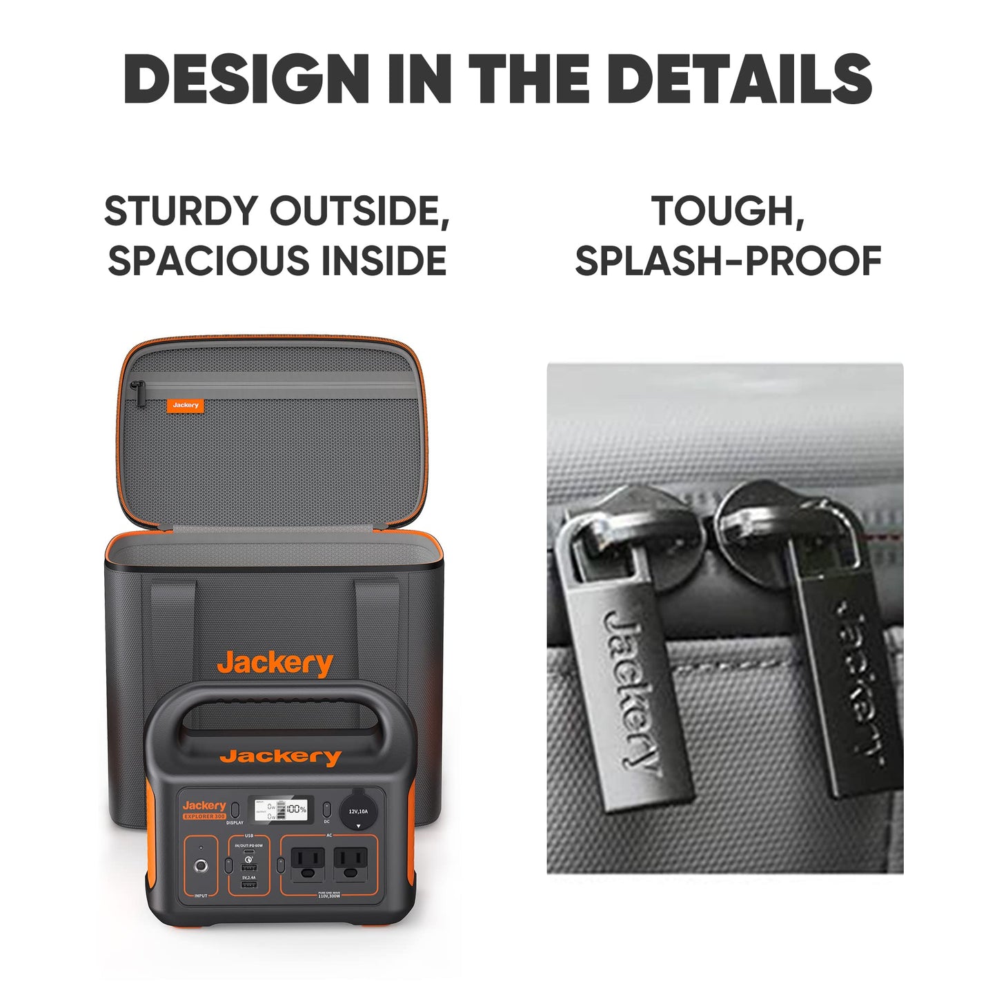 Jackery Carrying Case Bag (S Size) for Explorer 240/240 v2/300/300 Plus/500 Portable Power Station - Black (Power Station Not Included)