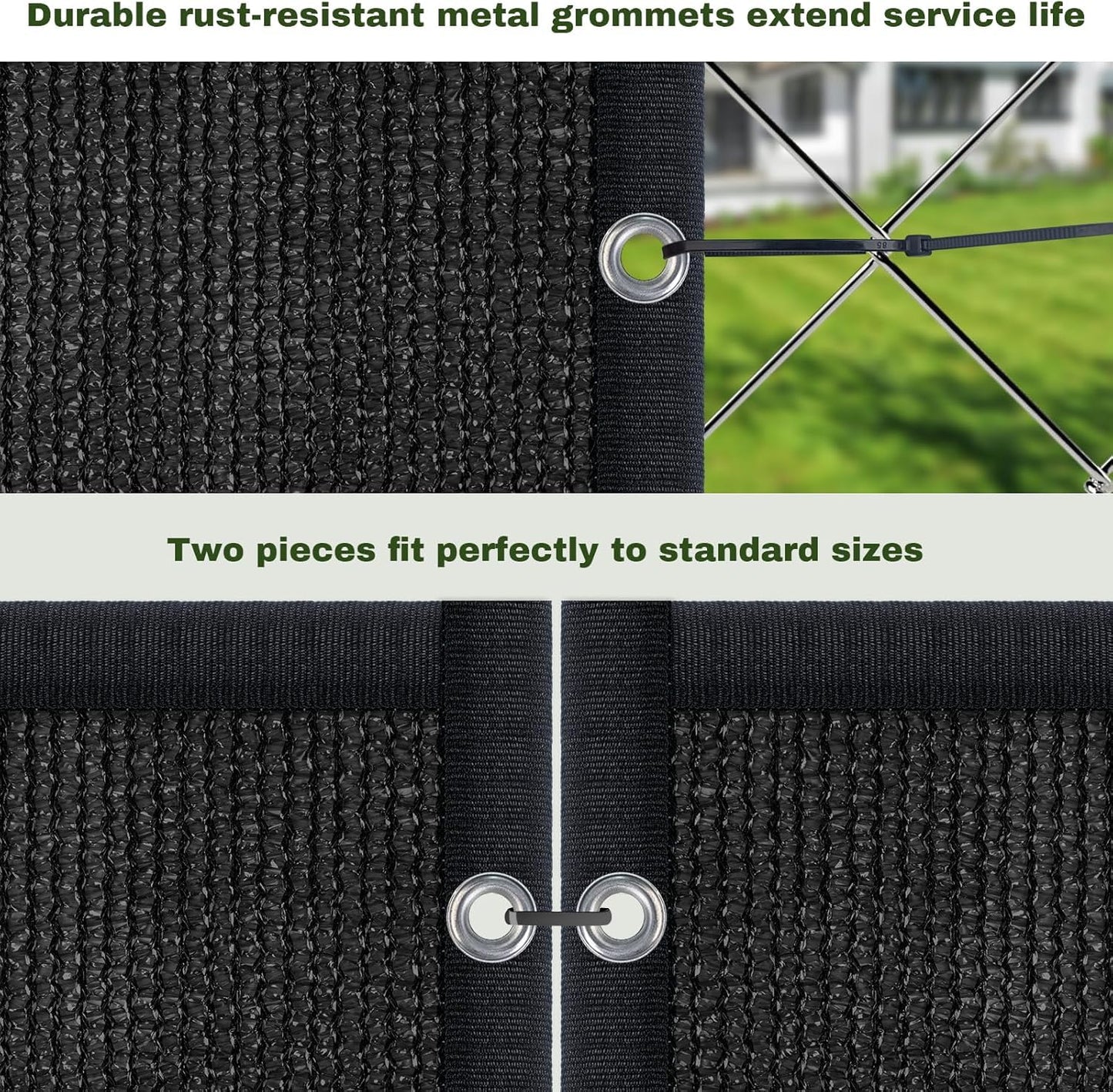 Privacy Screen Fence, TOTU 4ft x 50ft Heavy Duty 170 Shade Net Cover, for Wall Garden Yard Outdoor Home Decoration, Black