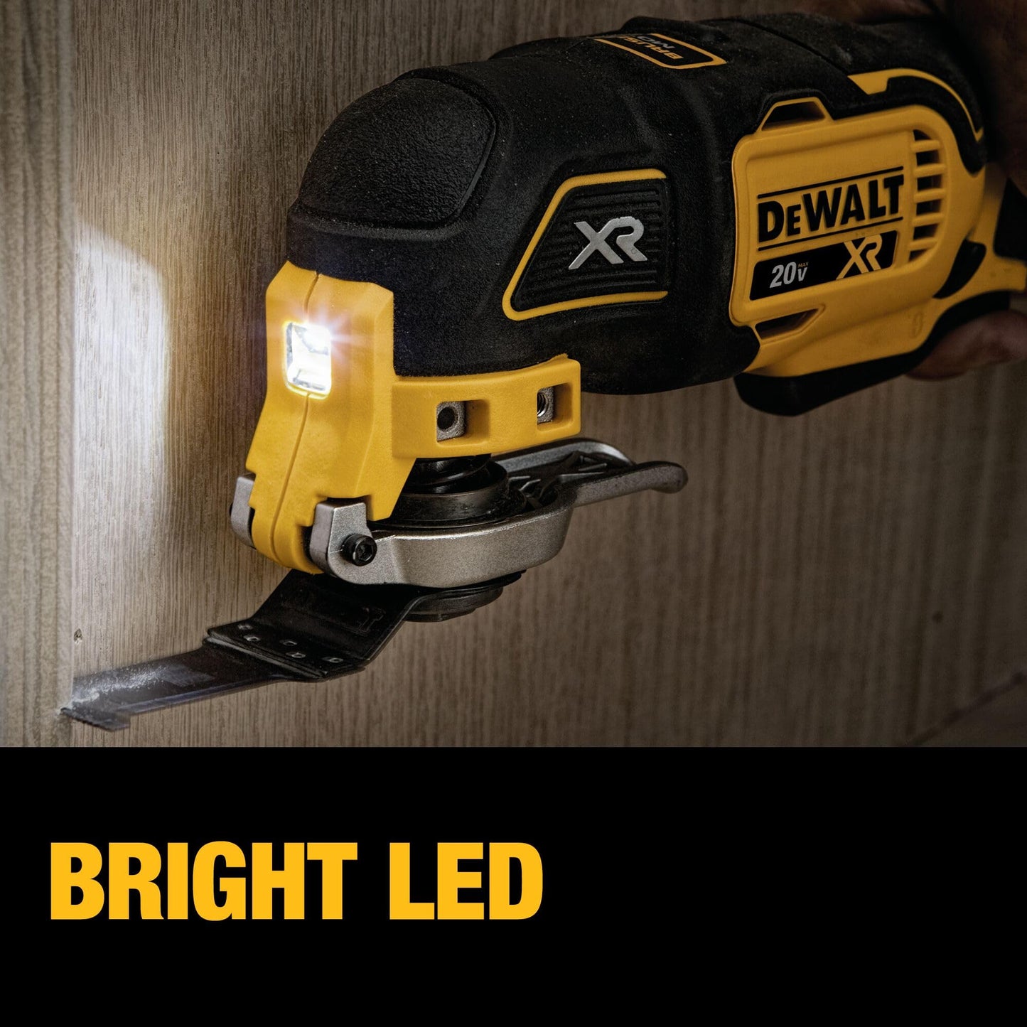 DEWALT 20V MAX XR Oscillating Tool Kit with Blades, 3 Speed Cordless Brushless Multitool, Up to 20,000 OPM, LED Light, Battery and Charger Included (DCS356C1)