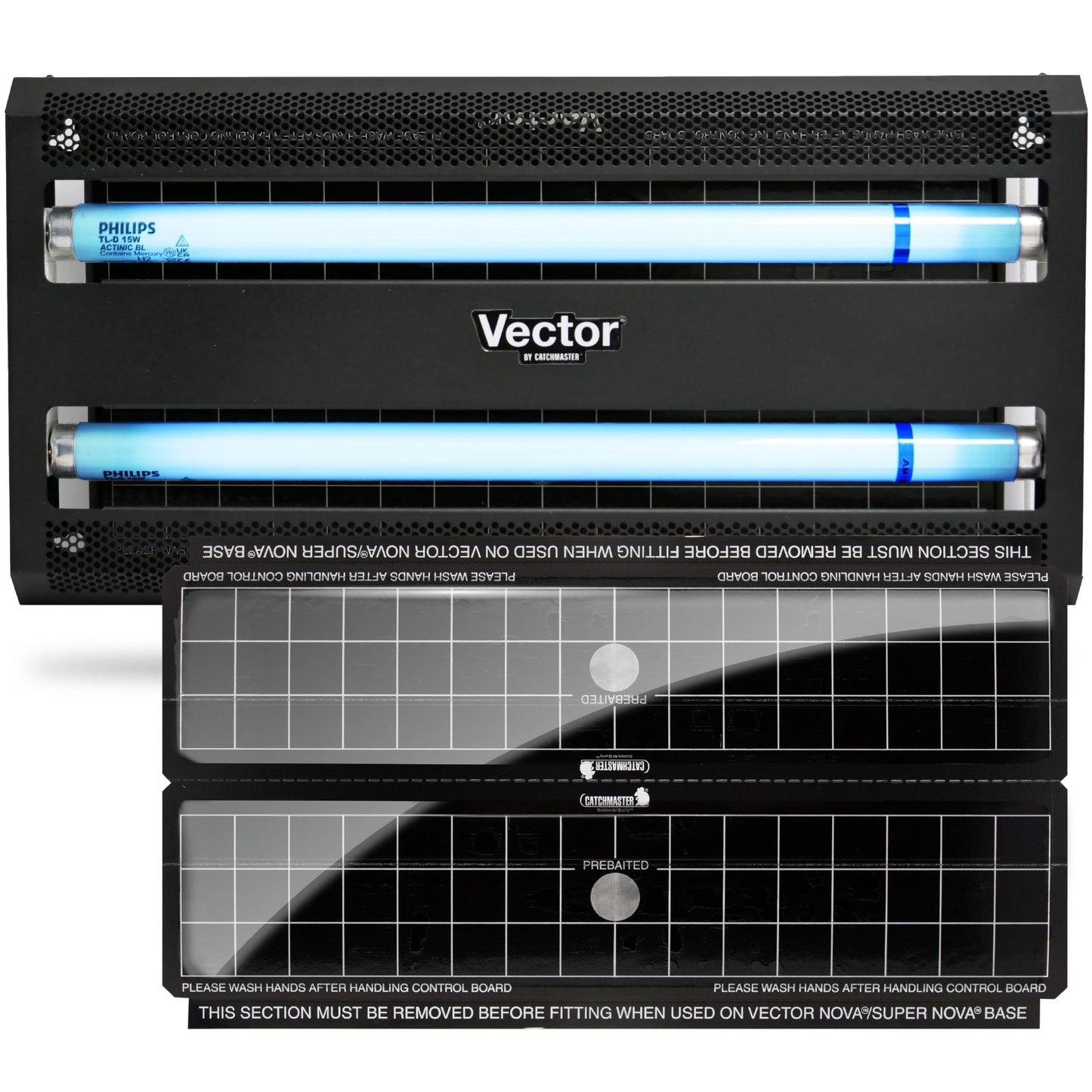 Catchmaster Vector 30 Black, 1500 sq. ft. Catch Radius, UV Light Fly Traps Indoor for Home, Gnat Traps for House Indoor, Electric UV Lamp Insect & Mosquito Killer, Bug Light for Kitchen, Shed, Garage