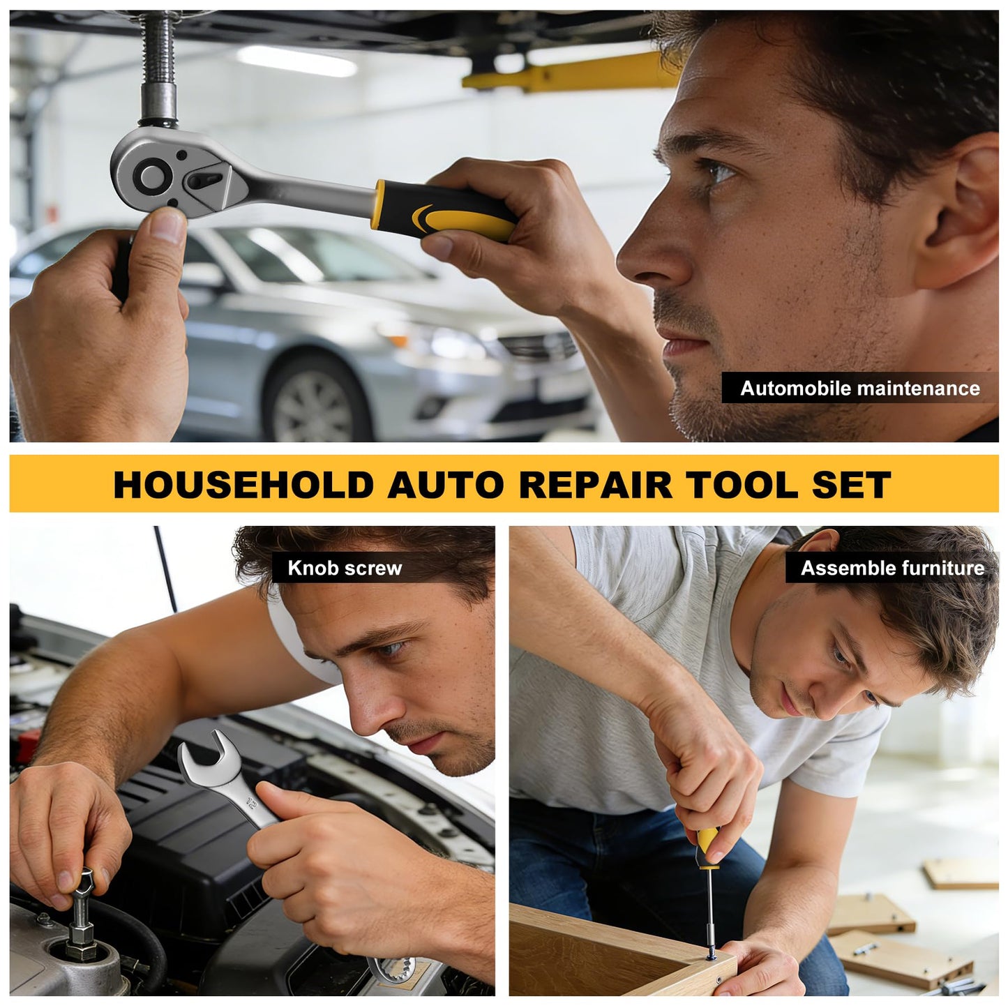 CRESOLVIA 209 Piece Tool Kit for Home Socket Wrench Auto Repair Tool Set,General Household Tool box,Basic Hand Tool Kit,Perfect for Homeowner, Diyer, Handyman