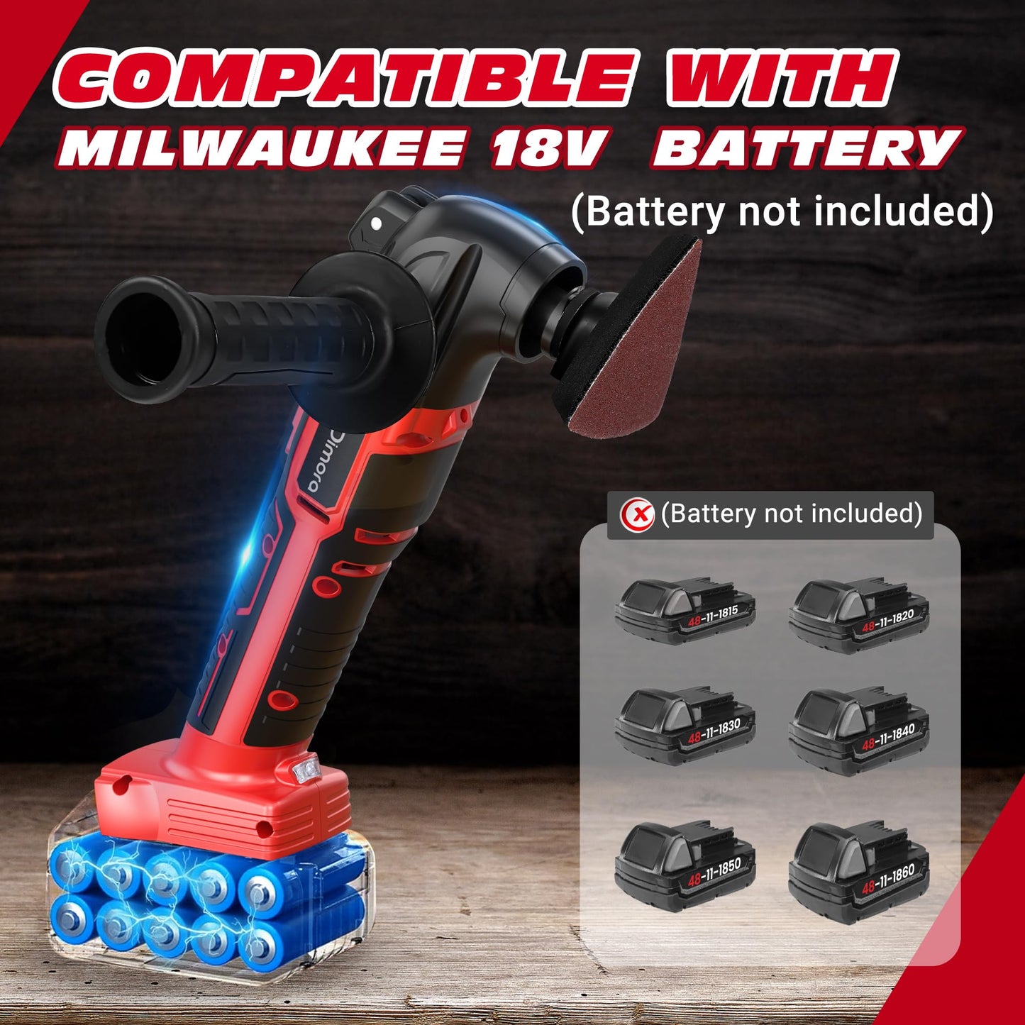 bellaDimora Cordless Oscillating Multi-Tool Compatible with Milwaukee M18 Battery, Brushless Motor, 6 Variable Speeds, 23-Piece Accessory Kit for Cutting Sanding Scraping (No Battery)