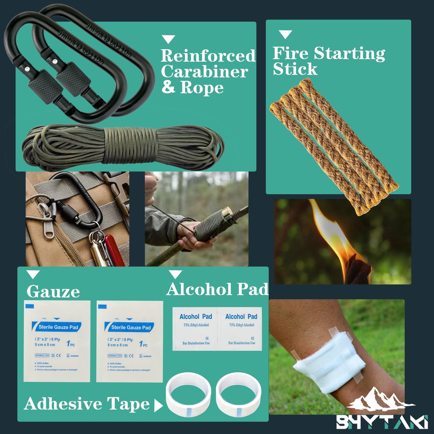Survival Kits 37 in 1, Gifts for Men Dad Husband Christmas Valentine's Day, Emergency Survival Gear and Equipment, Camping Hiking Outdoor Adventure Cool Gadgets