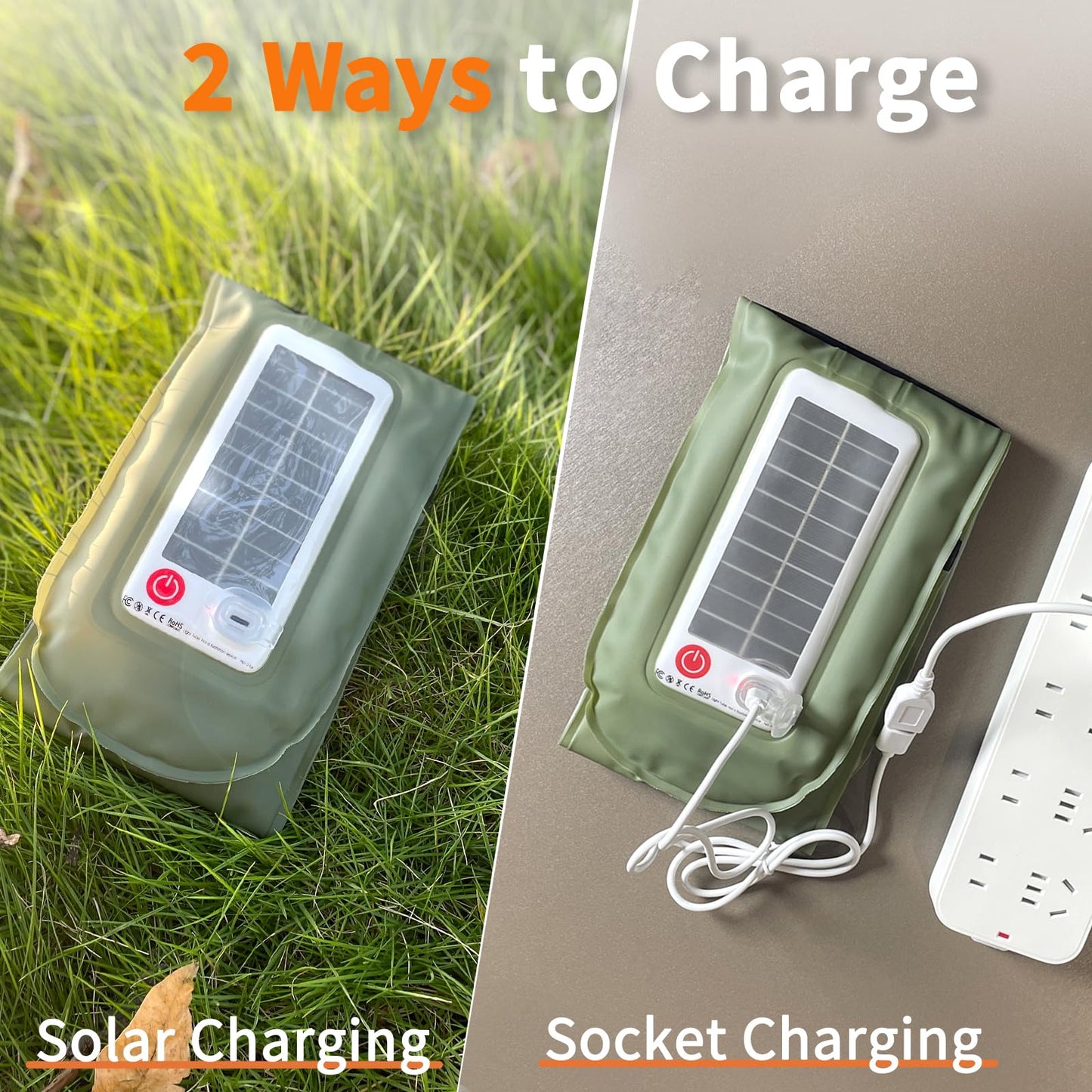 ZTARX Inflatable Solar Camping Lantern,USB Rechargeable,4 Lighting Modes,IP66 Waterproof,Portable and Lightweight Tent Light 86cm